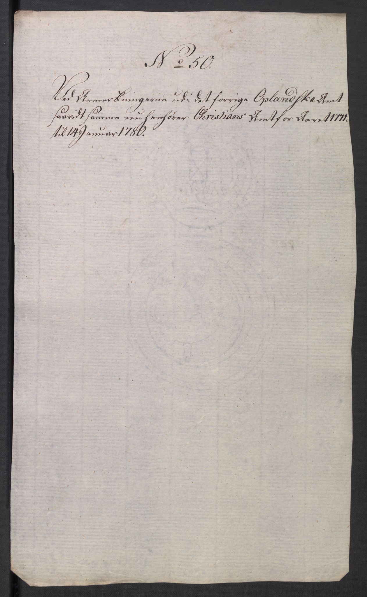 Rentekammeret inntil 1814, Reviderte regnskaper, Mindre regnskaper, AV/RA-EA-4068/Rb/L0014: Opplands amt, 1771-1779, p. 840