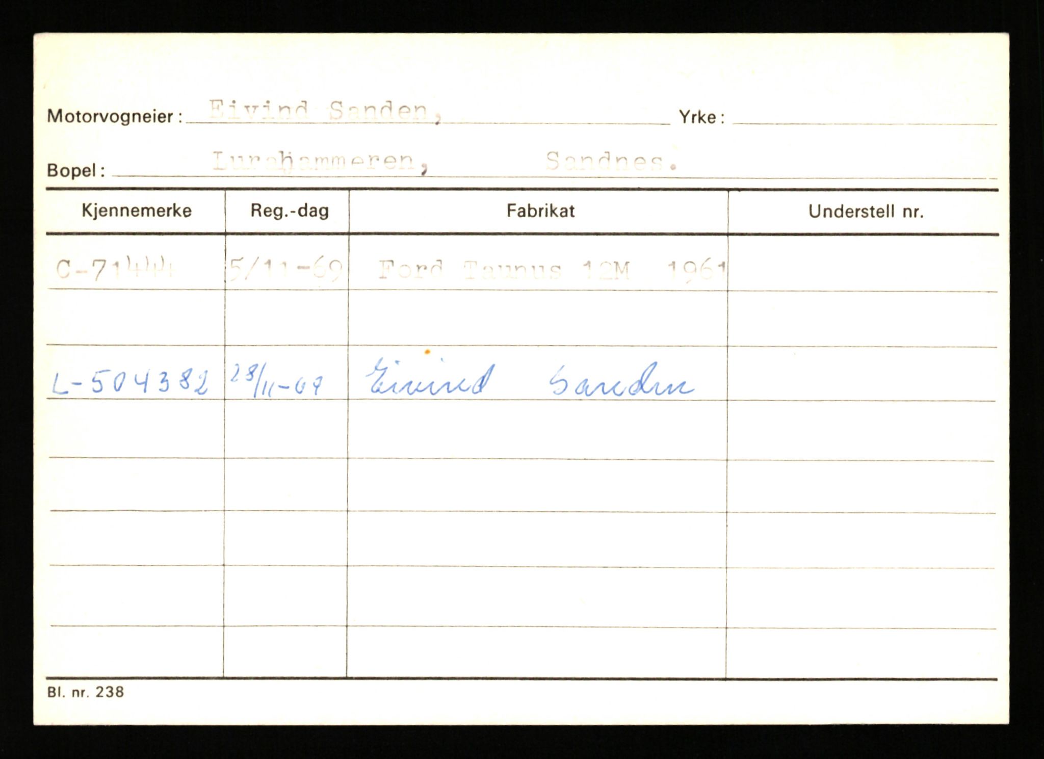 Stavanger trafikkstasjon, AV/SAST-A-101942/0/G/L0008: Registreringsnummer: 67519 - 84533, 1930-1971, p. 605