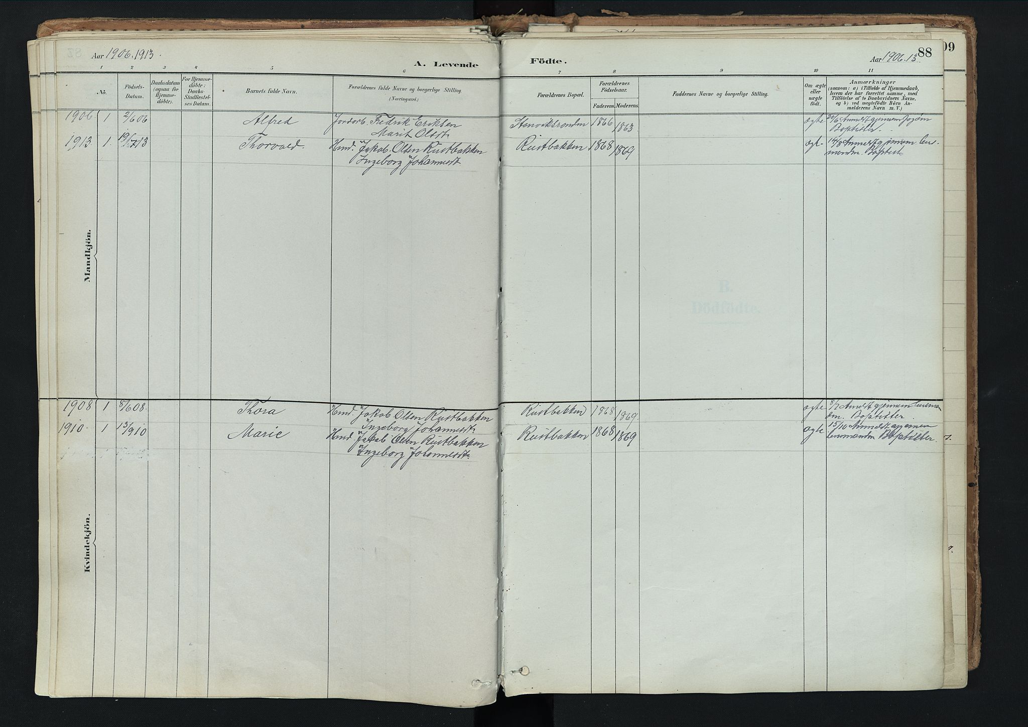 Nord-Fron prestekontor, SAH/PREST-080/H/Ha/Haa/L0003: Parish register (official) no. 3, 1884-1914, p. 88
