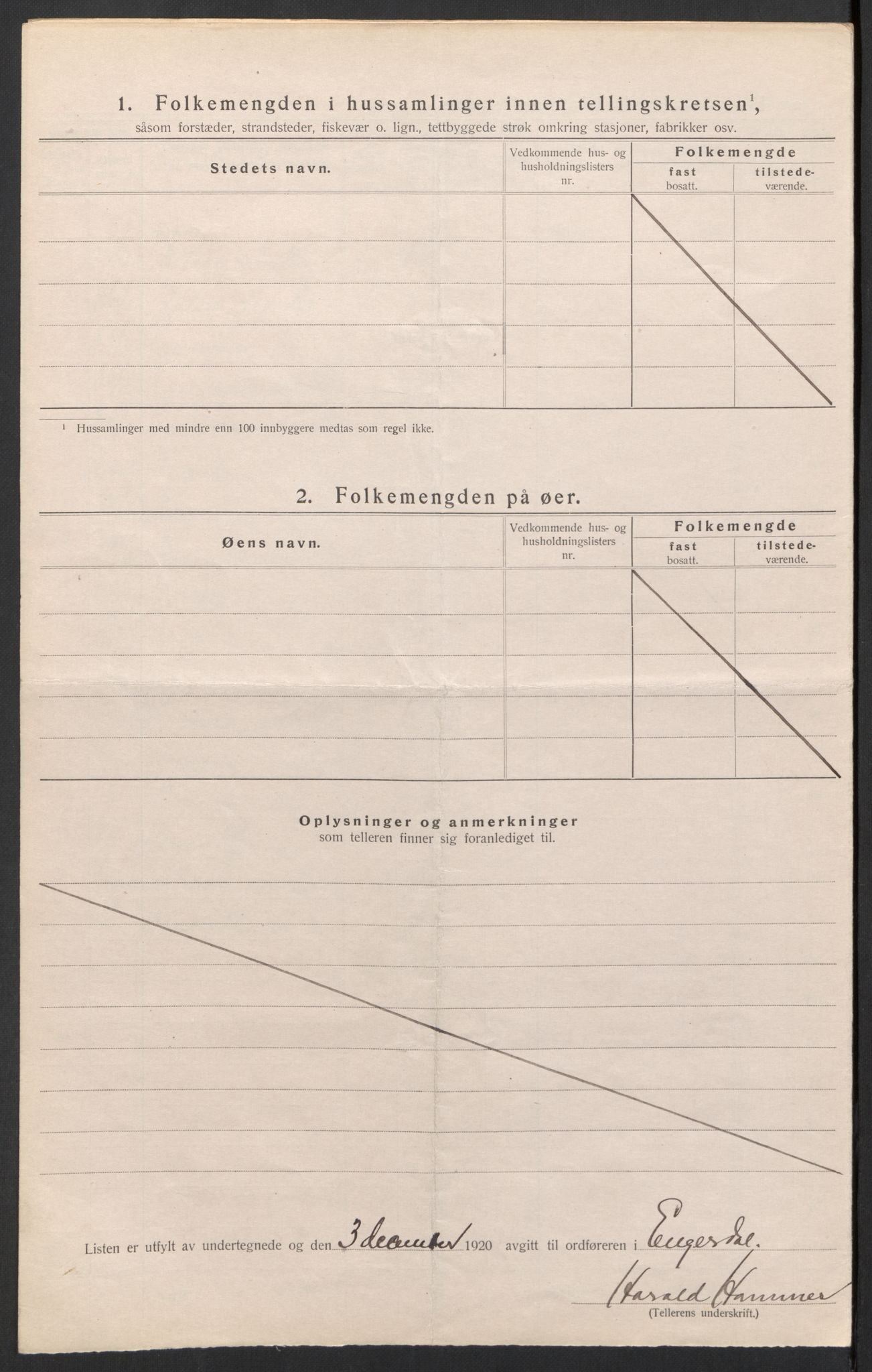 SAH, 1920 census for Engerdal, 1920, p. 20