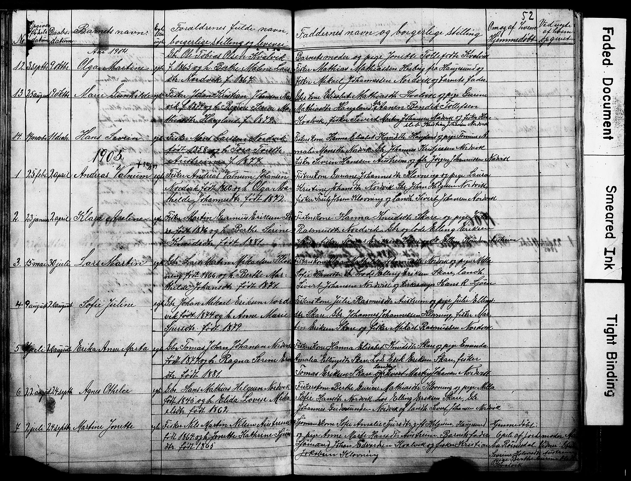 Torvastad sokneprestkontor, SAST/A -101857/H/Ha/Hab/L0005: Parish register (copy) no. B 5, 1857-1908, p. 52