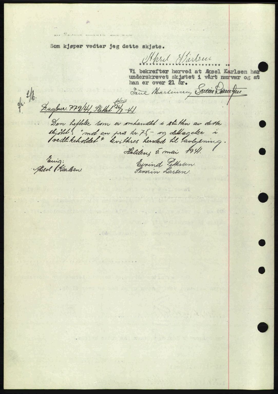 Idd og Marker sorenskriveri, AV/SAO-A-10283/G/Gb/Gbb/L0004: Mortgage book no. A4, 1940-1941, Diary no: : 49/1940