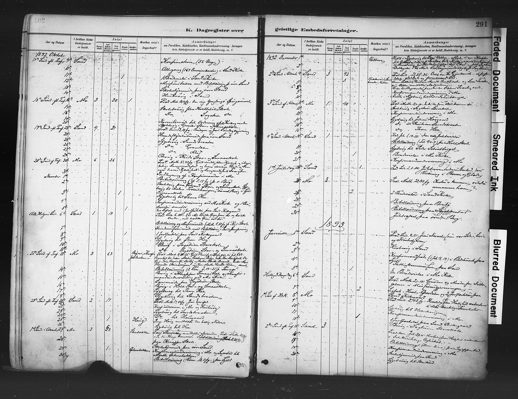 Nord-Odal prestekontor, AV/SAH-PREST-032/H/Ha/Haa/L0006: Parish register (official) no. 6, 1886-1901, p. 291