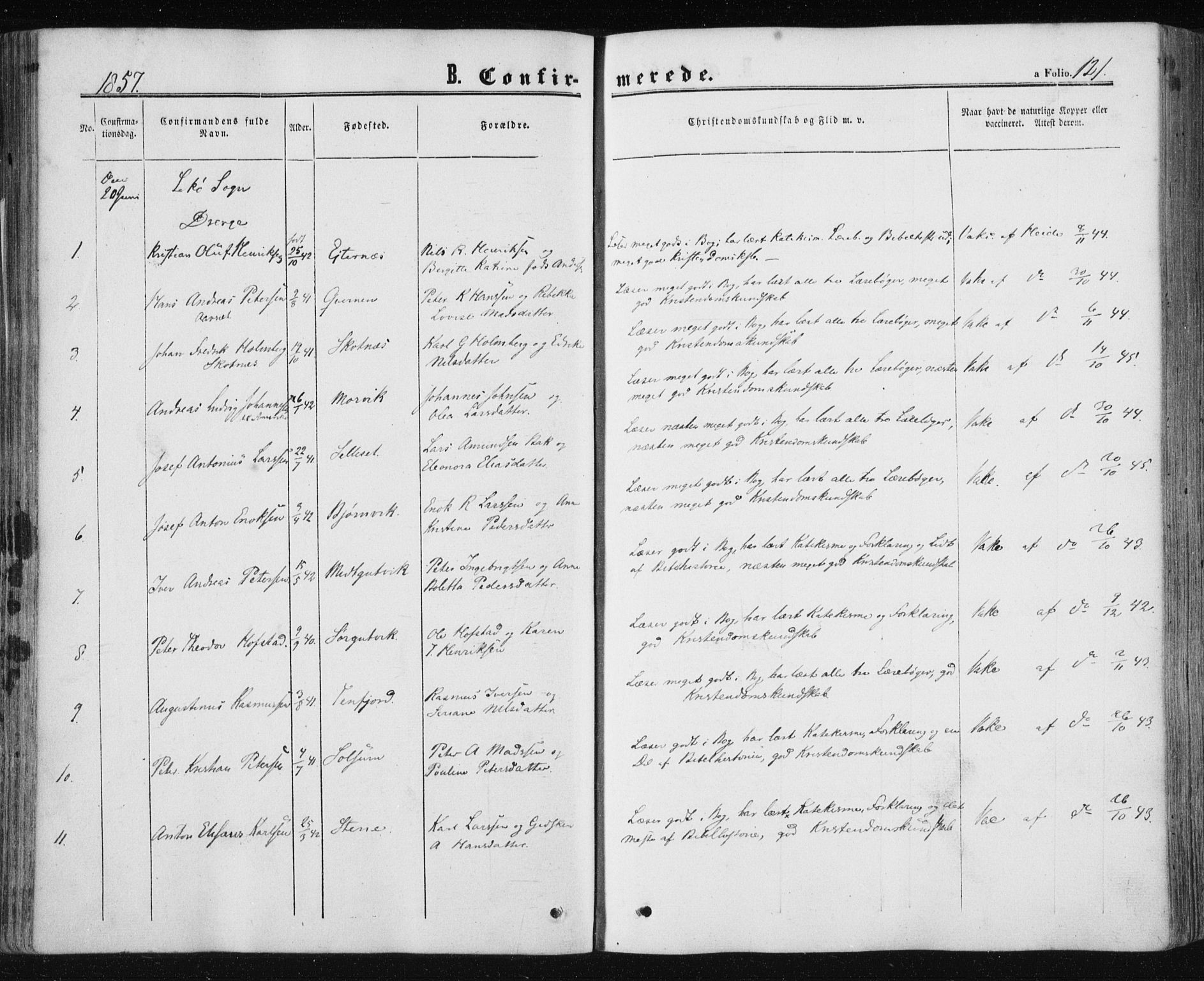 Ministerialprotokoller, klokkerbøker og fødselsregistre - Nord-Trøndelag, SAT/A-1458/780/L0641: Parish register (official) no. 780A06, 1857-1874, p. 121