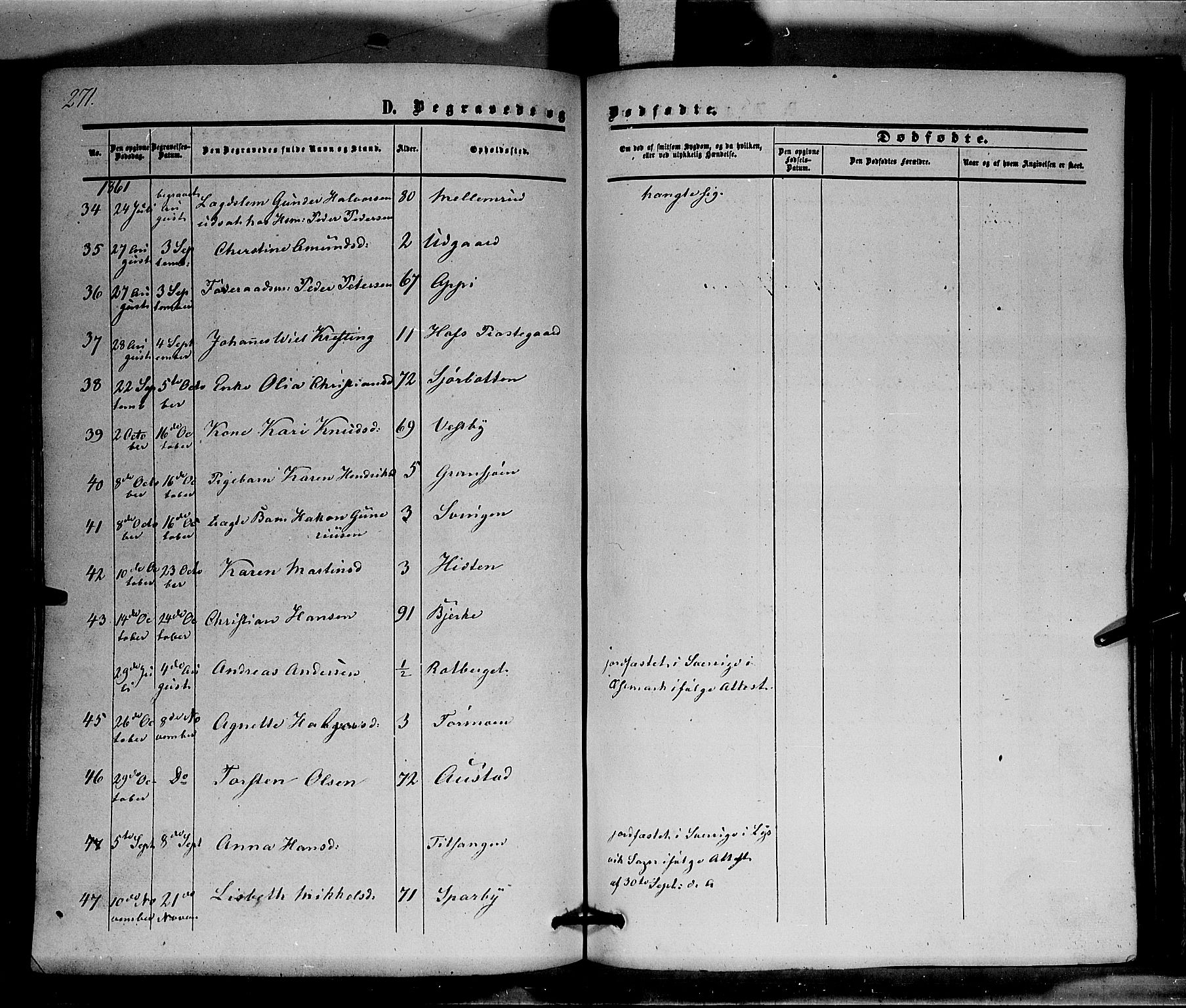 Hof prestekontor, AV/SAH-PREST-038/H/Ha/Haa/L0008: Parish register (official) no. 8, 1849-1861, p. 271