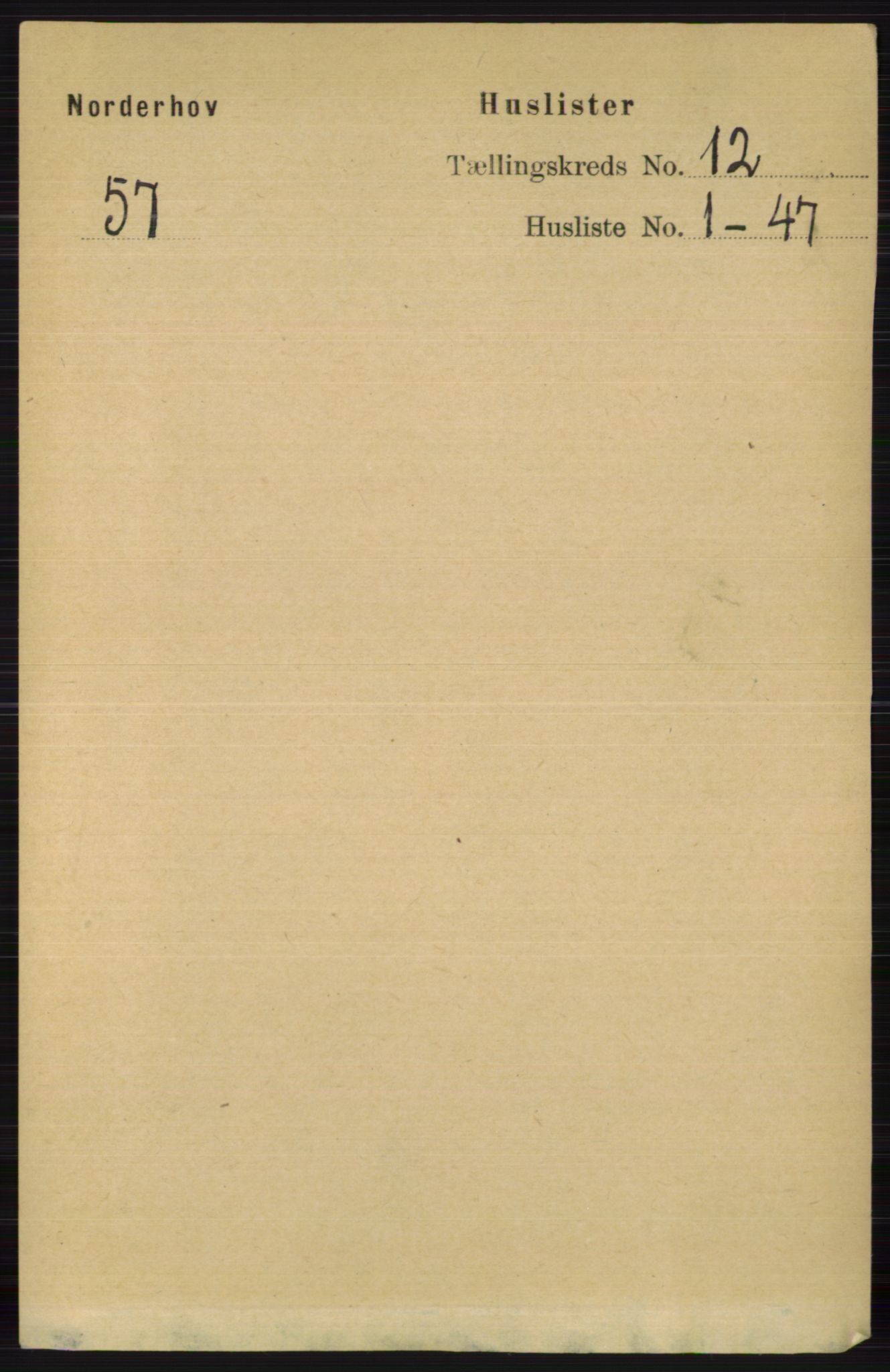 RA, 1891 census for 0613 Norderhov, 1891, p. 8487