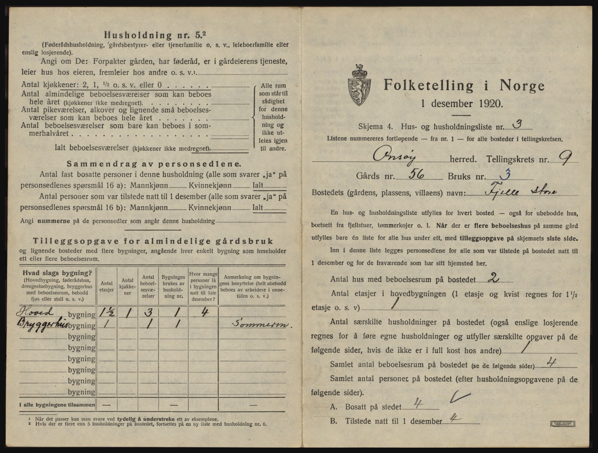 SAO, 1920 census for Onsøy, 1920, p. 1550