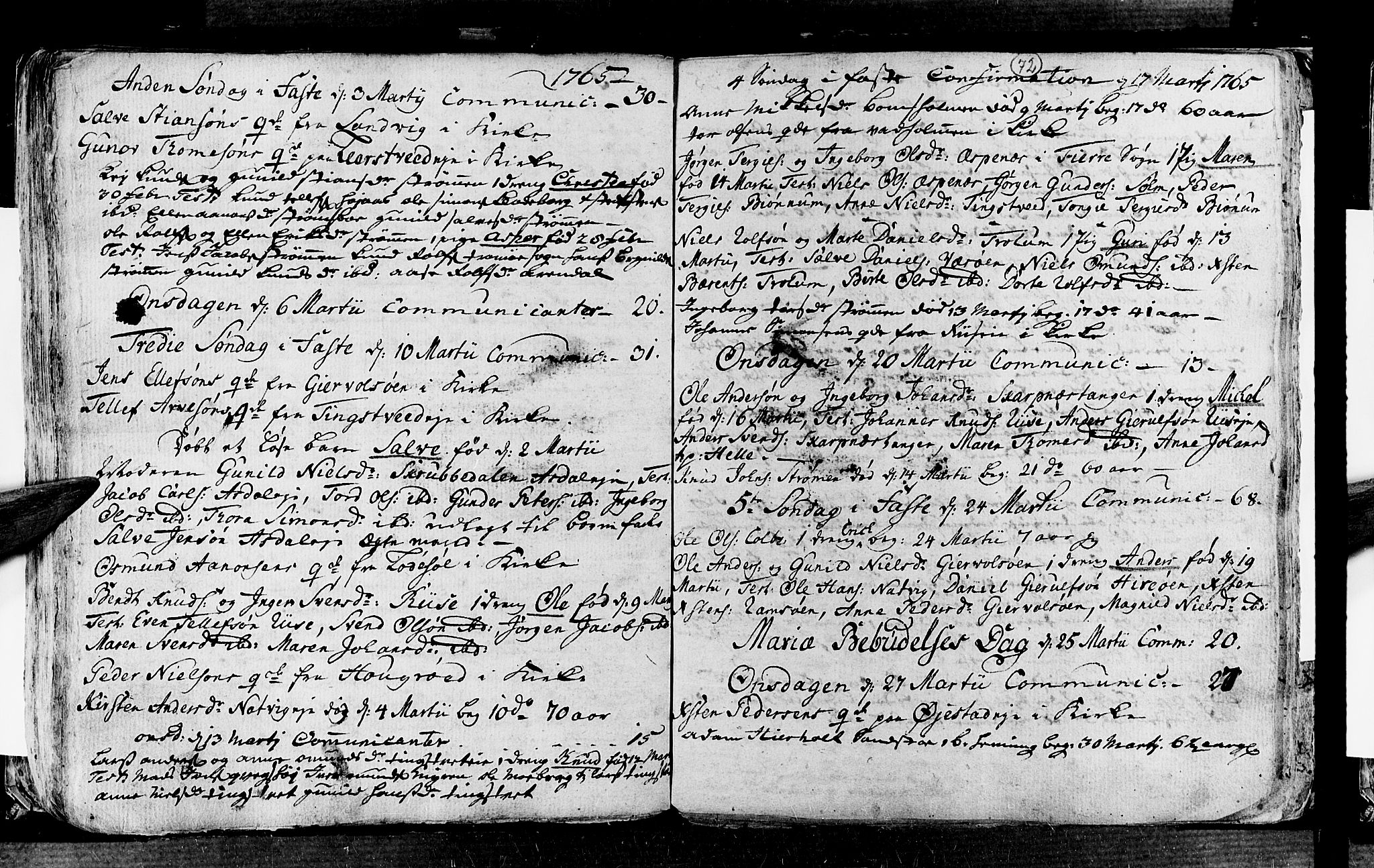 Øyestad sokneprestkontor, AV/SAK-1111-0049/F/Fa/L0006: Parish register (official) no. A 6, 1758-1776, p. 72