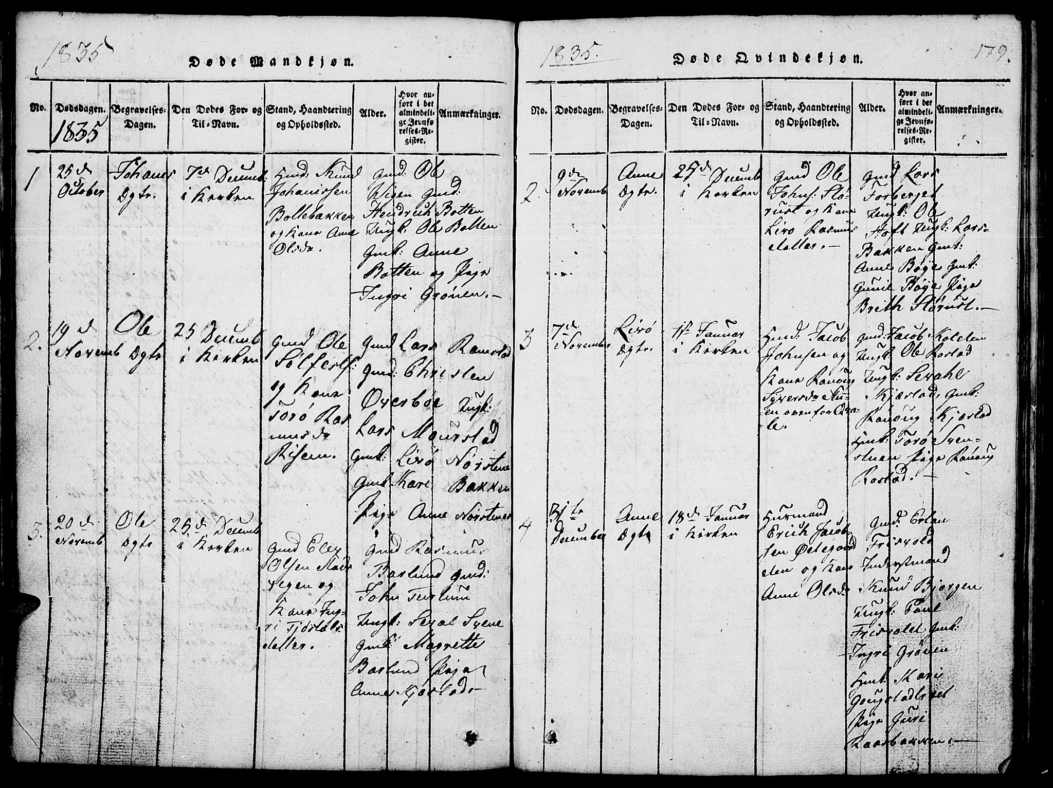 Lom prestekontor, SAH/PREST-070/L/L0001: Parish register (copy) no. 1, 1815-1836, p. 179