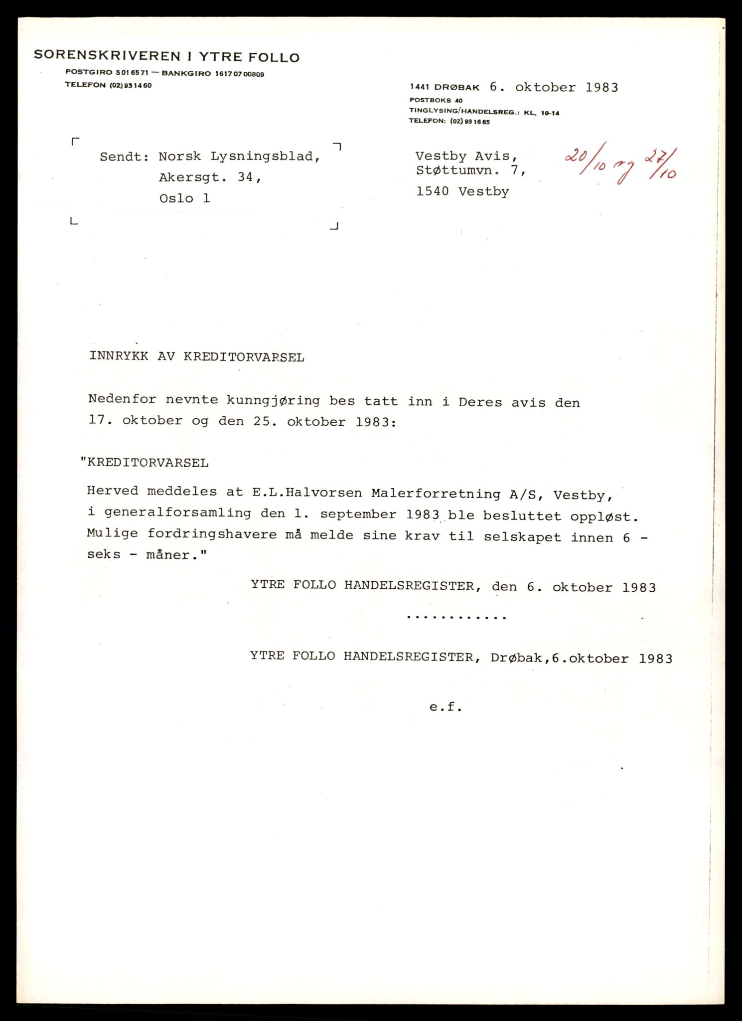 Ytre Follo tingrett, AV/SAT-A-10177/K/Kb/Kba/L0011: Aksjeselskap, El - Fj, 1890-1989, p. 5