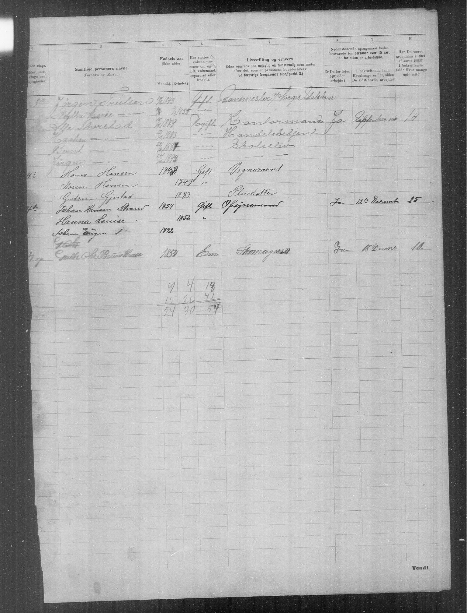 OBA, Municipal Census 1903 for Kristiania, 1903, p. 23384