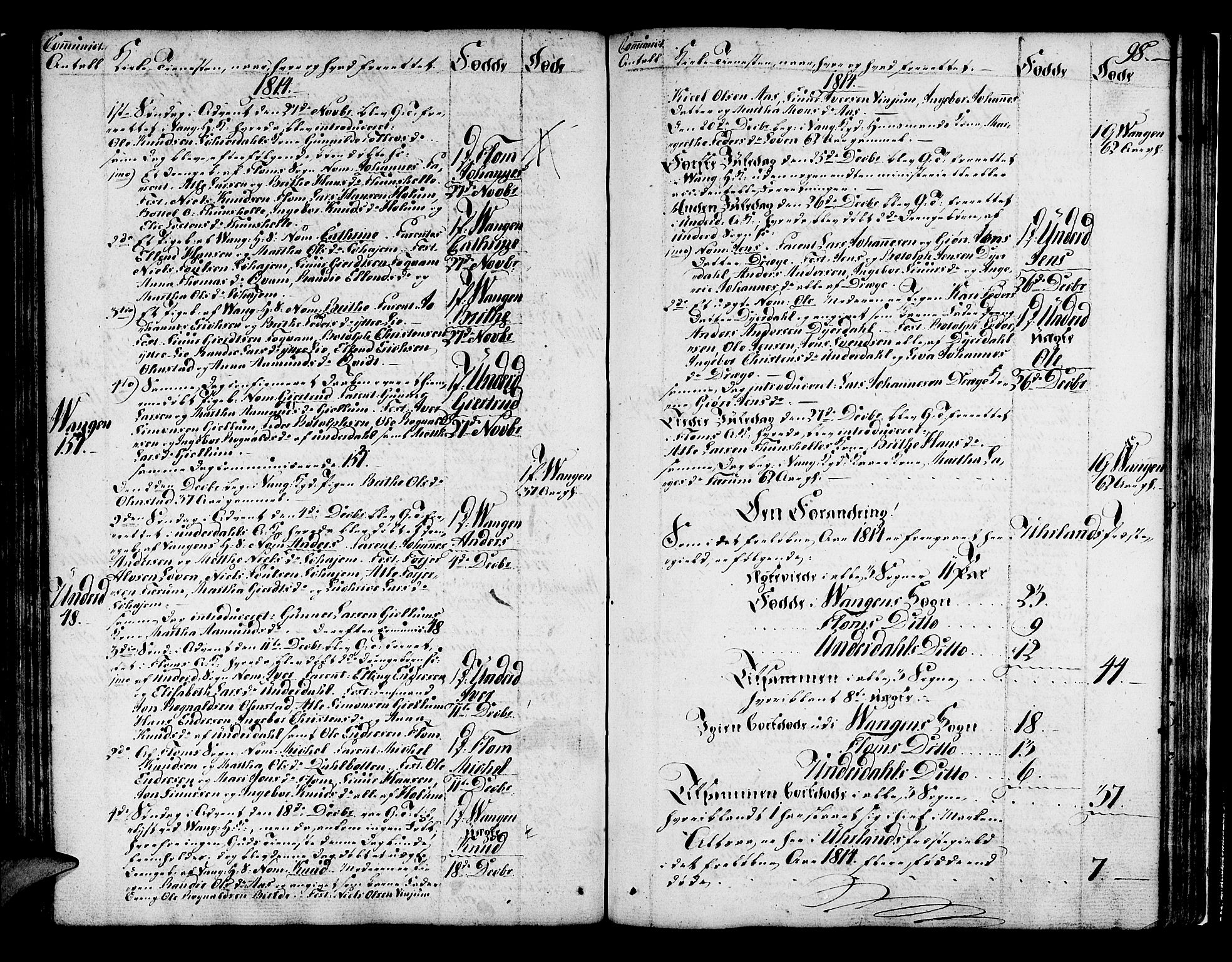 Aurland sokneprestembete, SAB/A-99937/H/Ha/Haa/L0005: Parish register (official) no. A 5, 1801-1821, p. 98