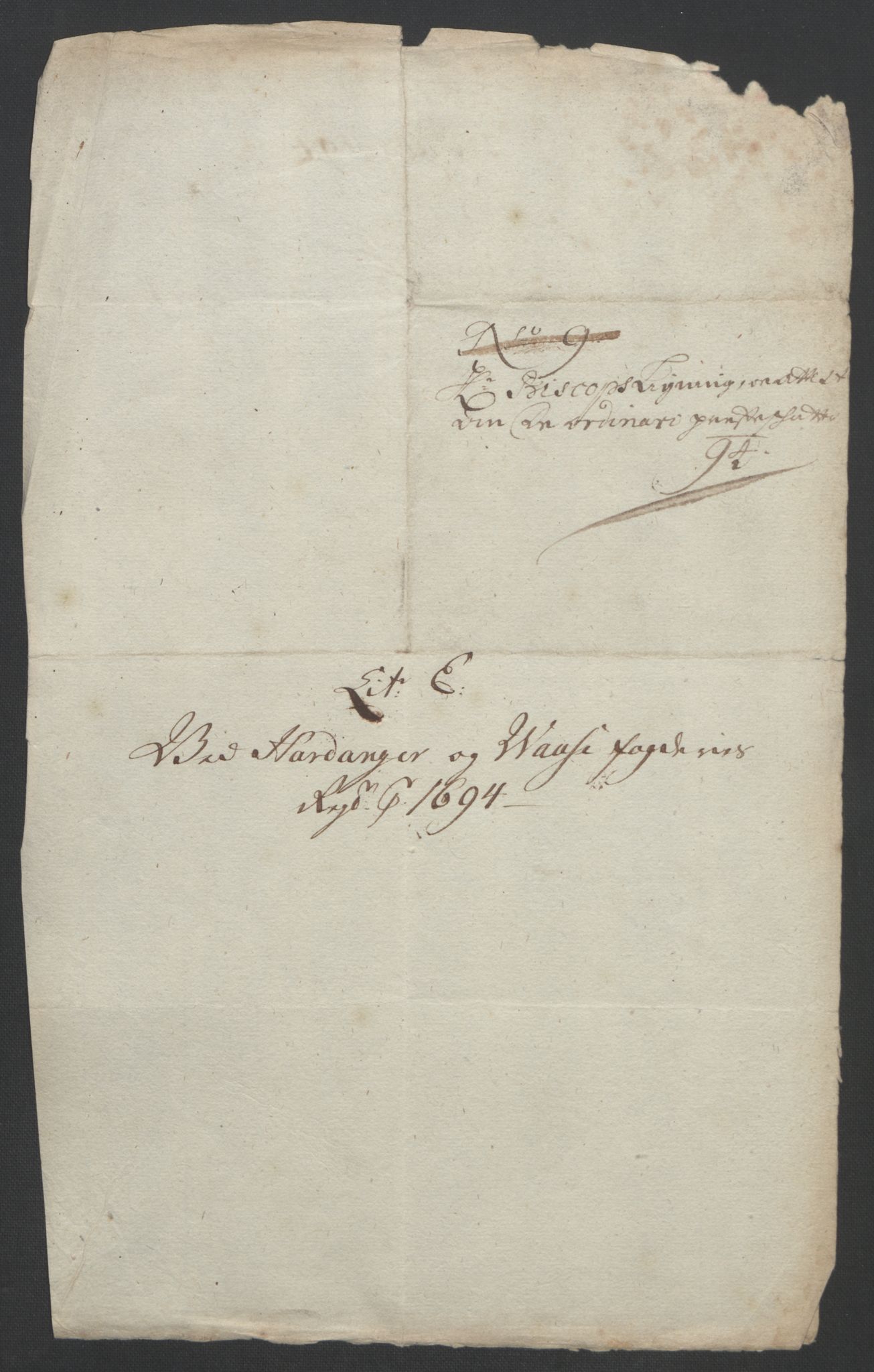 Rentekammeret inntil 1814, Reviderte regnskaper, Fogderegnskap, RA/EA-4092/R48/L2975: Fogderegnskap Sunnhordland og Hardanger, 1694, p. 321