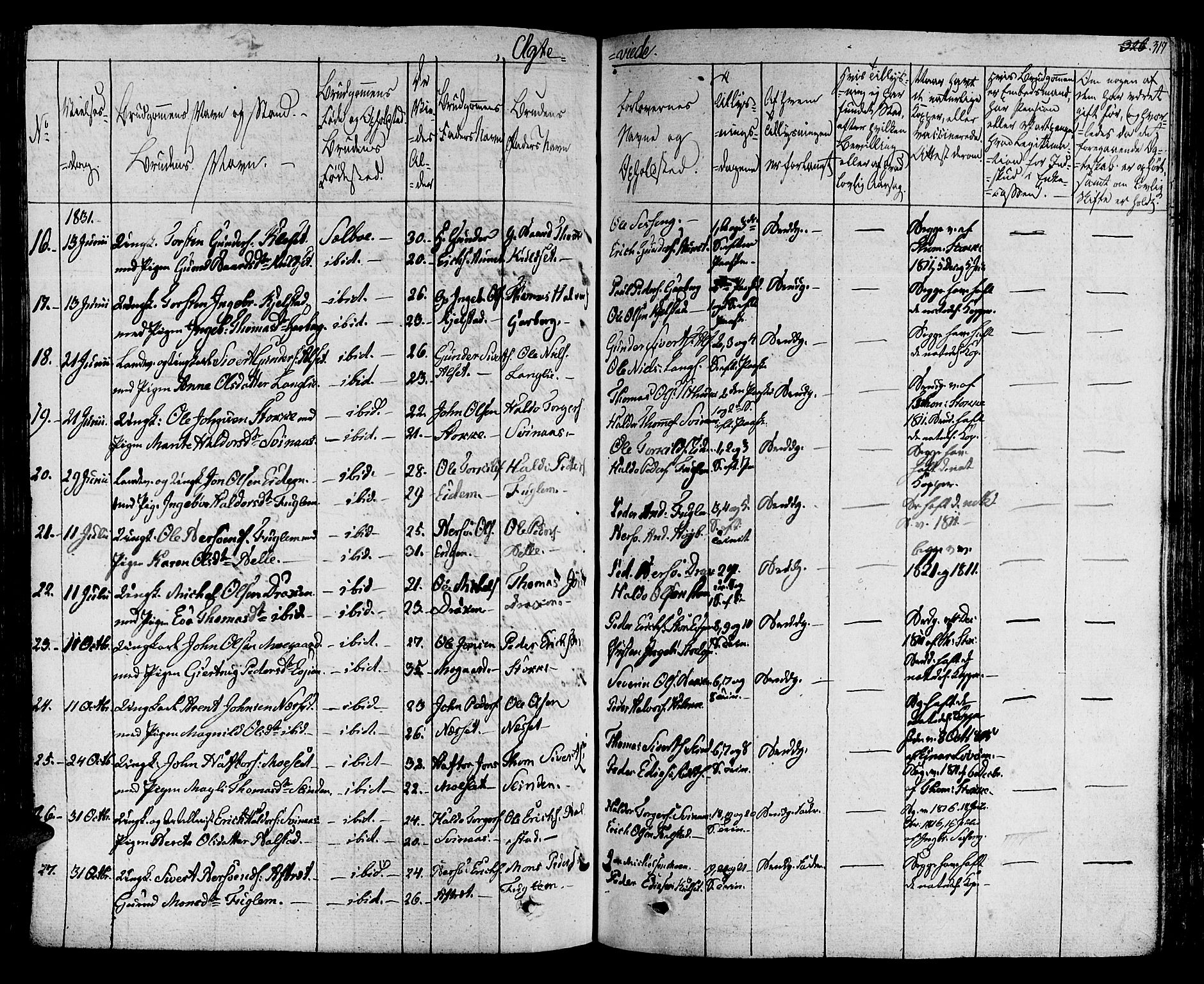 Ministerialprotokoller, klokkerbøker og fødselsregistre - Sør-Trøndelag, SAT/A-1456/695/L1143: Parish register (official) no. 695A05 /1, 1824-1842, p. 317