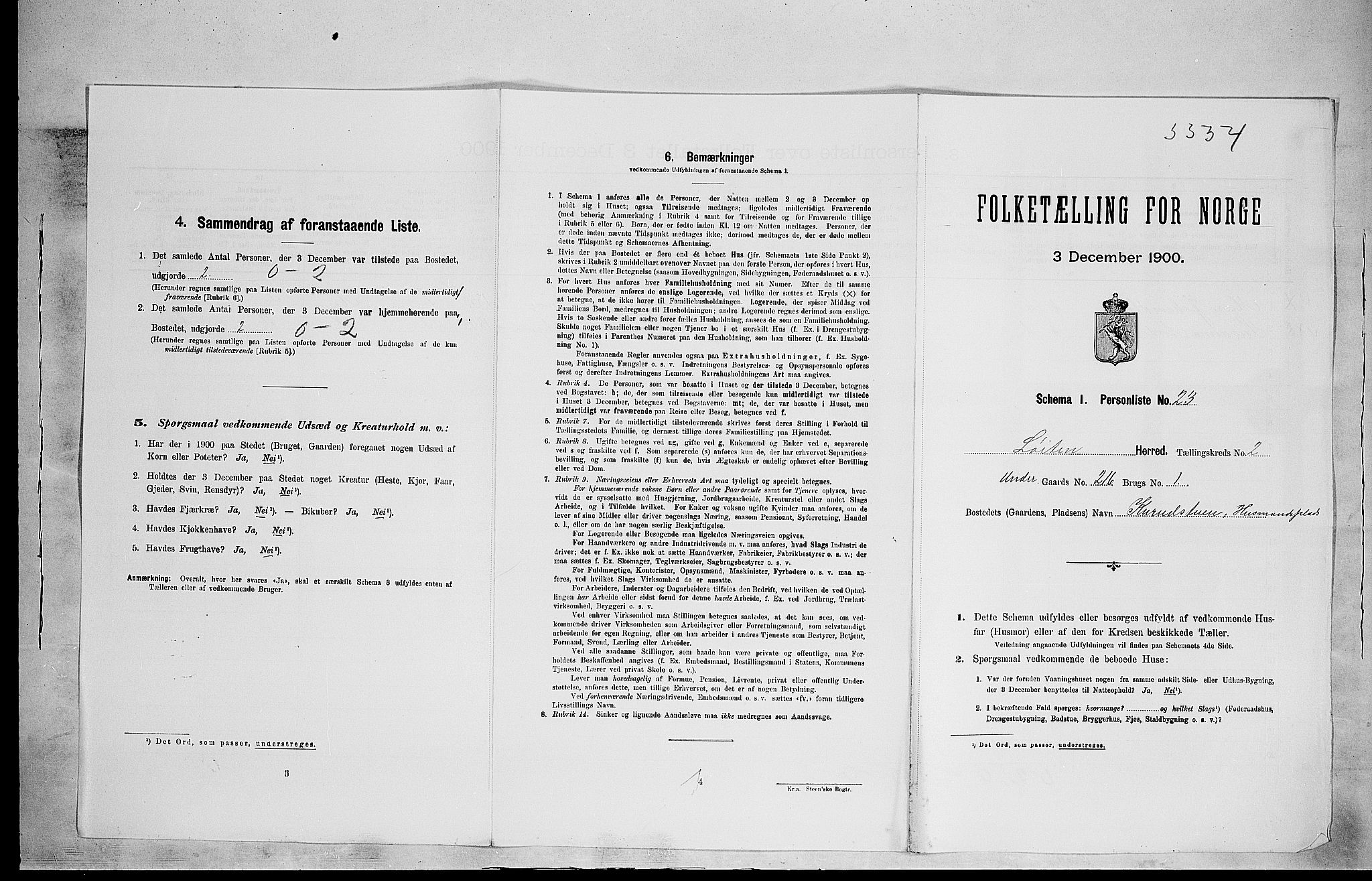 SAH, 1900 census for Løten, 1900, p. 566