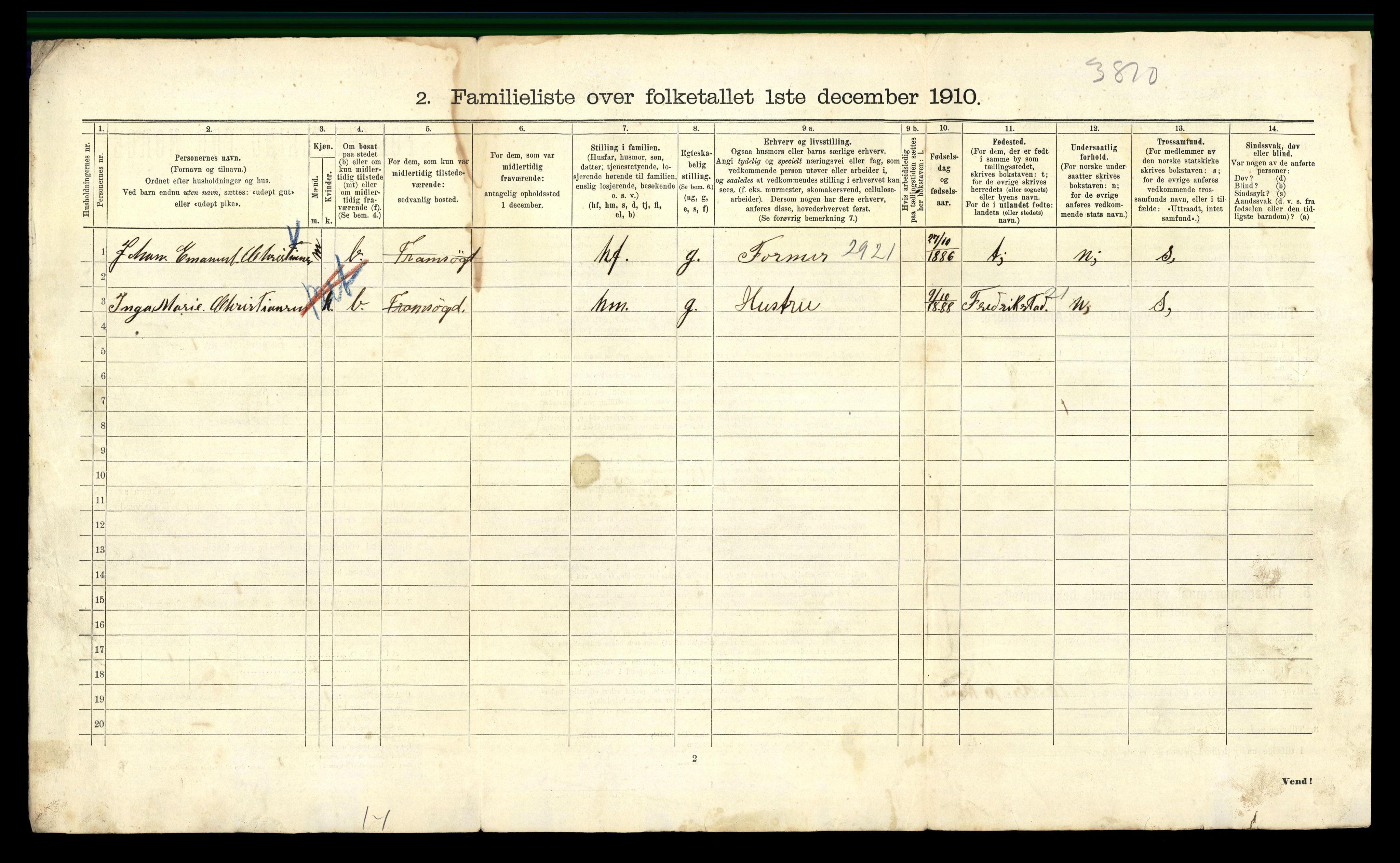 RA, 1910 census for Kristiania, 1910, p. 111134