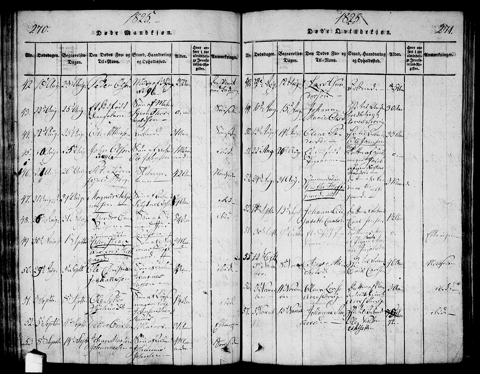 Halden prestekontor Kirkebøker, SAO/A-10909/G/Ga/L0001: Parish register (copy) no. 1, 1815-1833, p. 270-271