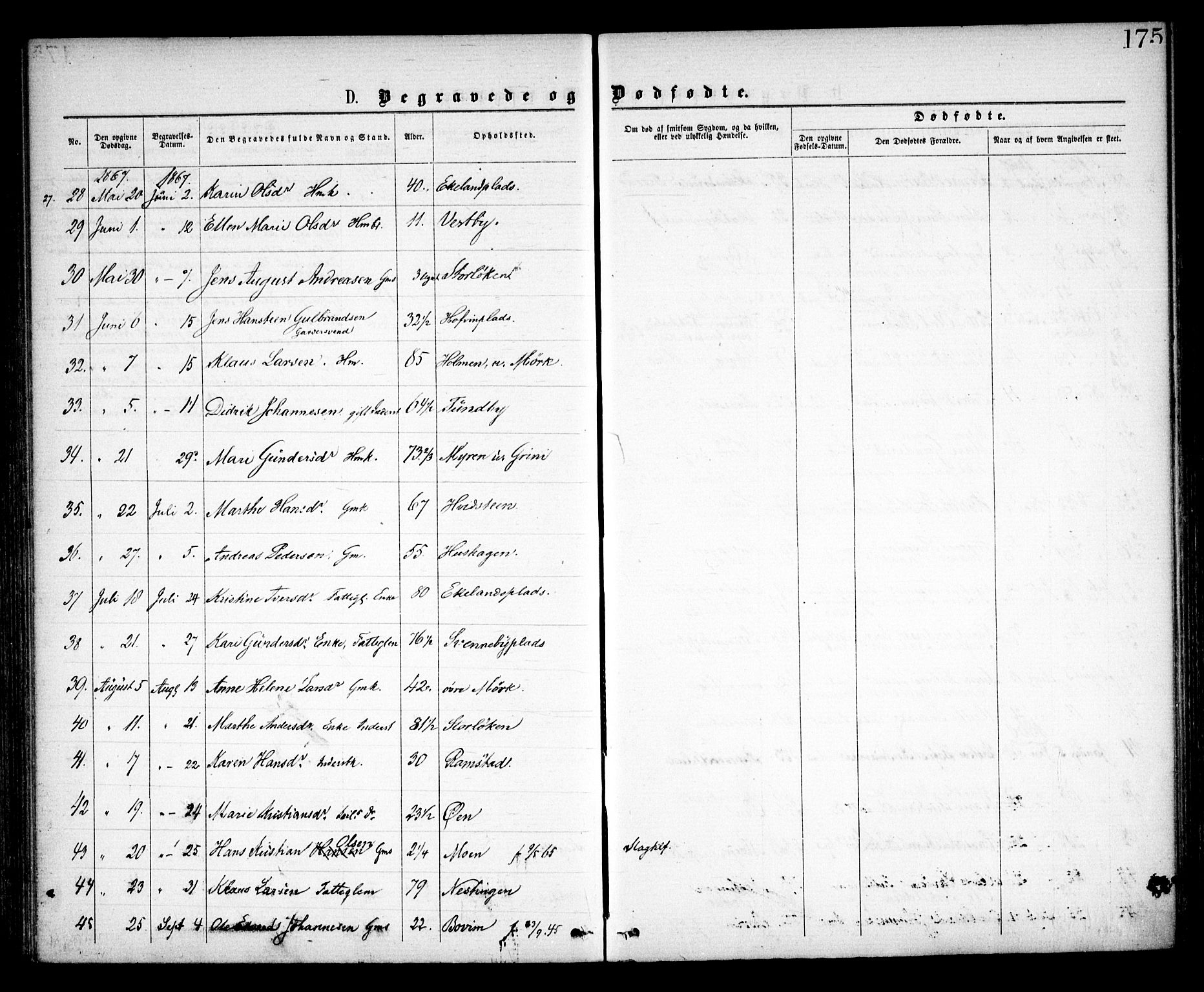 Spydeberg prestekontor Kirkebøker, SAO/A-10924/F/Fa/L0006: Parish register (official) no. I 6, 1863-1874, p. 175