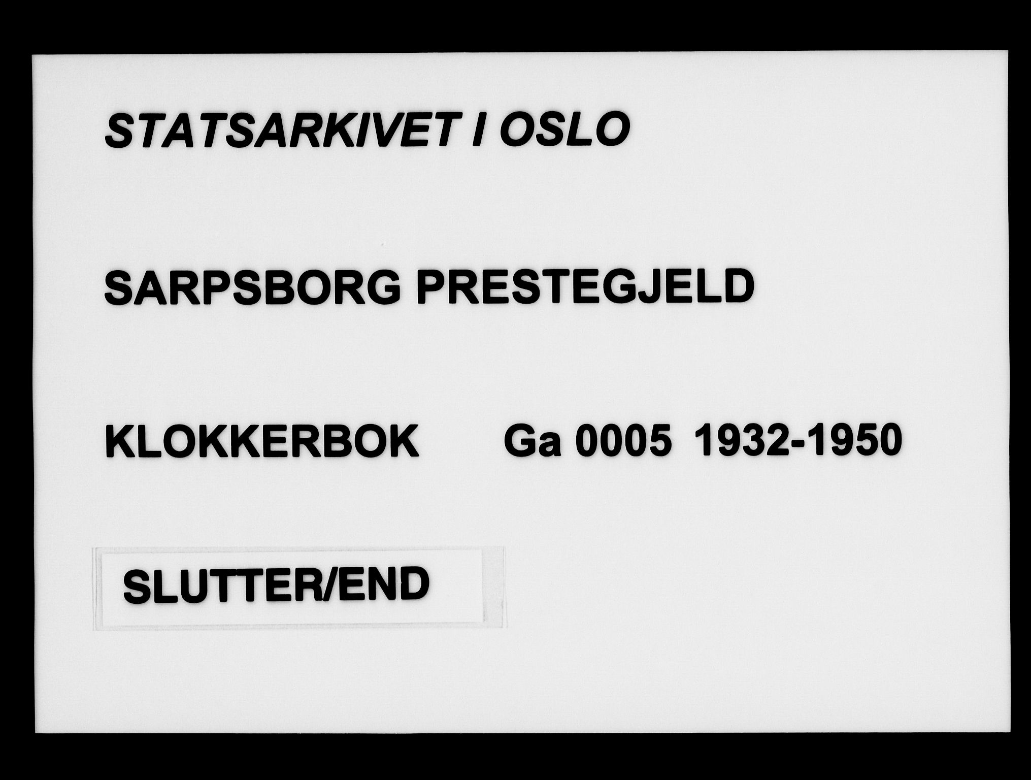 Sarpsborg prestekontor Kirkebøker, AV/SAO-A-2006/G/Ga/L0005: Parish register (copy) no. 5, 1932-1950