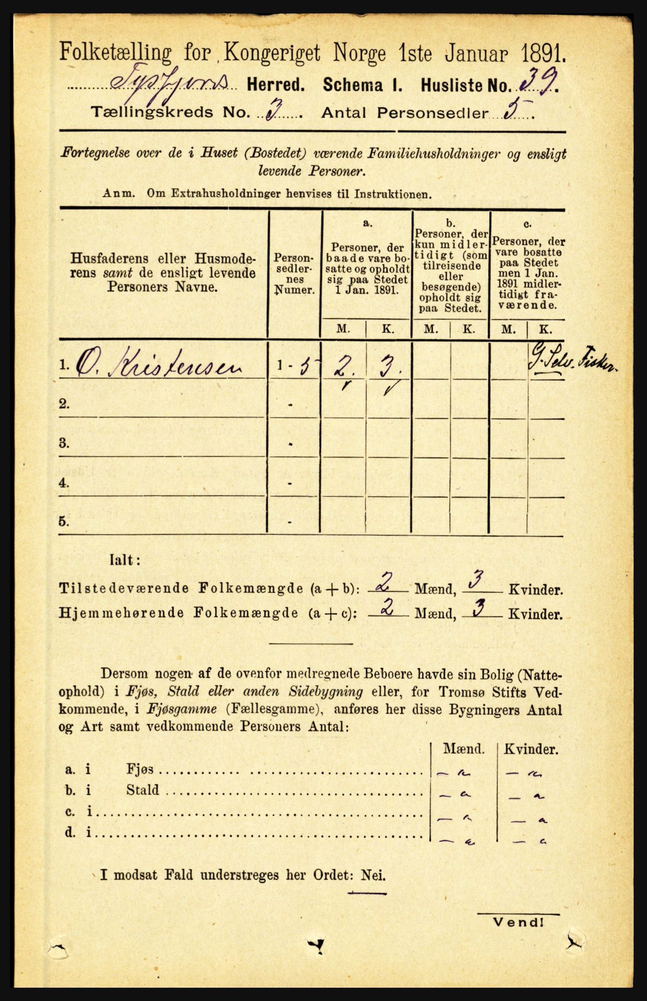 RA, 1891 census for 1850 Tysfjord, 1891, p. 1041