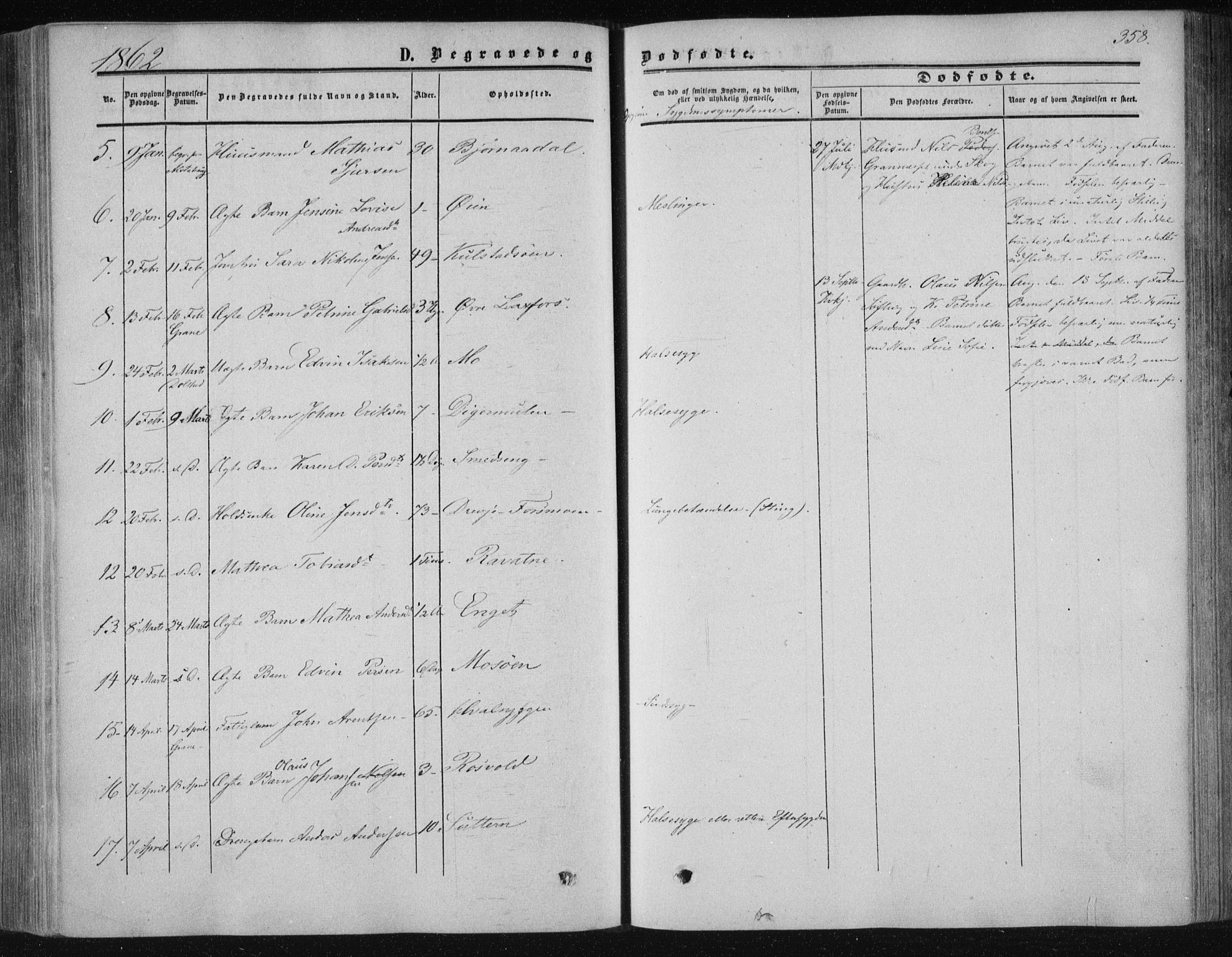 Ministerialprotokoller, klokkerbøker og fødselsregistre - Nordland, SAT/A-1459/820/L0293: Parish register (official) no. 820A14, 1855-1865, p. 358