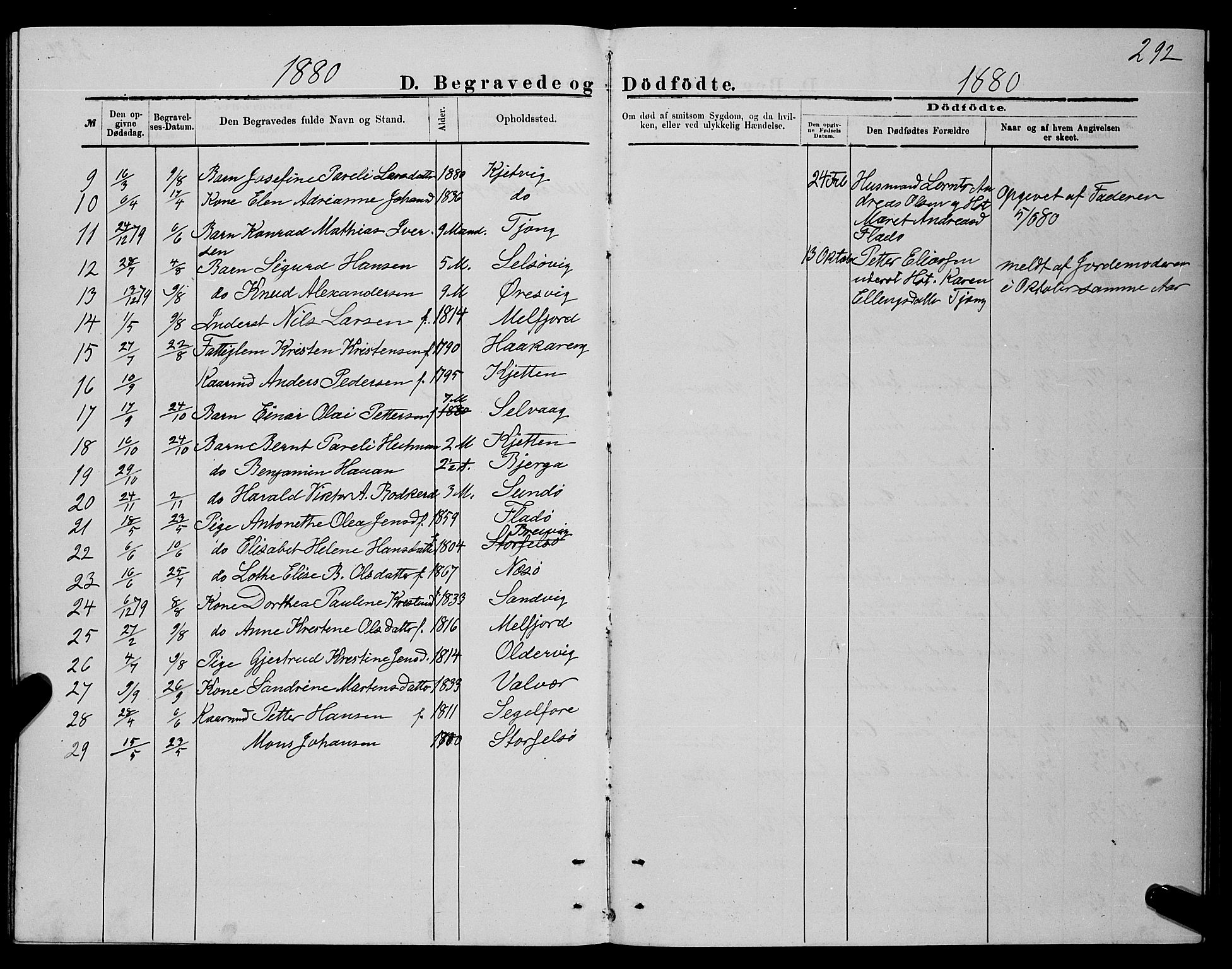 Ministerialprotokoller, klokkerbøker og fødselsregistre - Nordland, AV/SAT-A-1459/841/L0620: Parish register (copy) no. 841C04, 1877-1896, p. 292