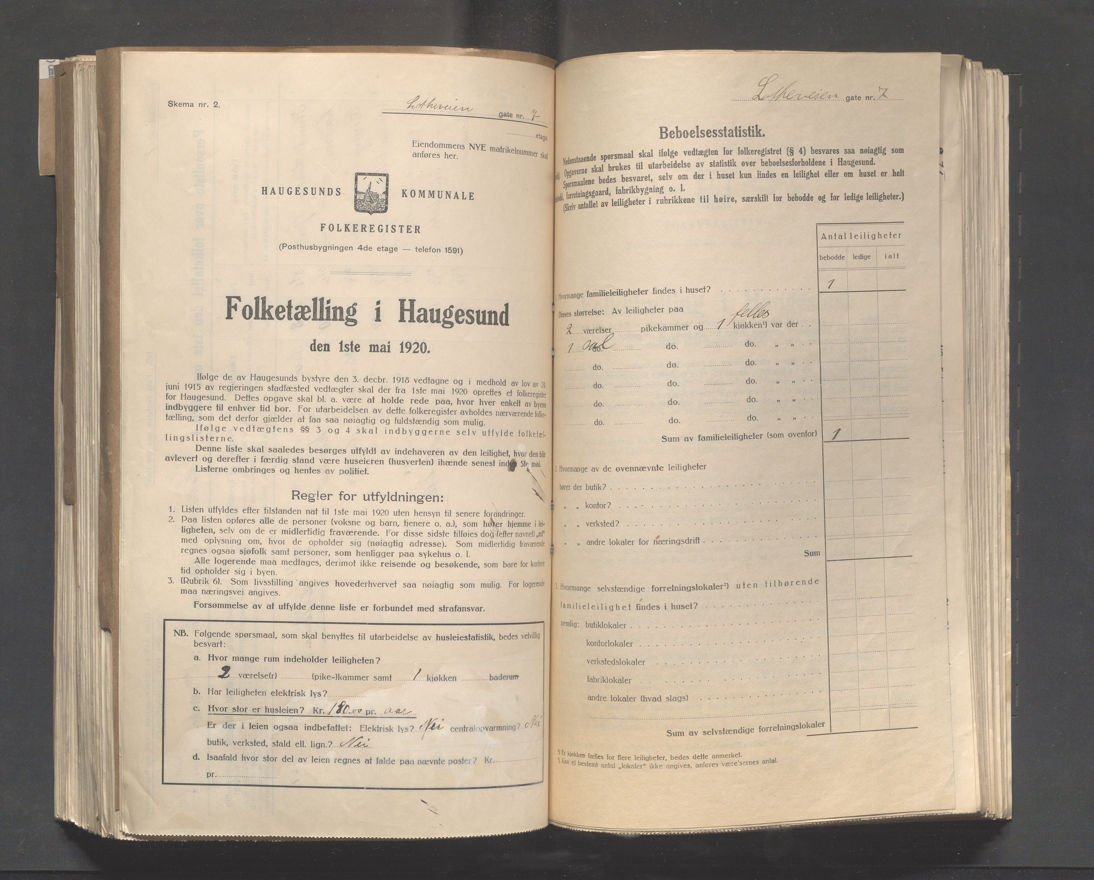 IKAR, Local census 1.5.1920 for Haugesund, 1920, p. 5852