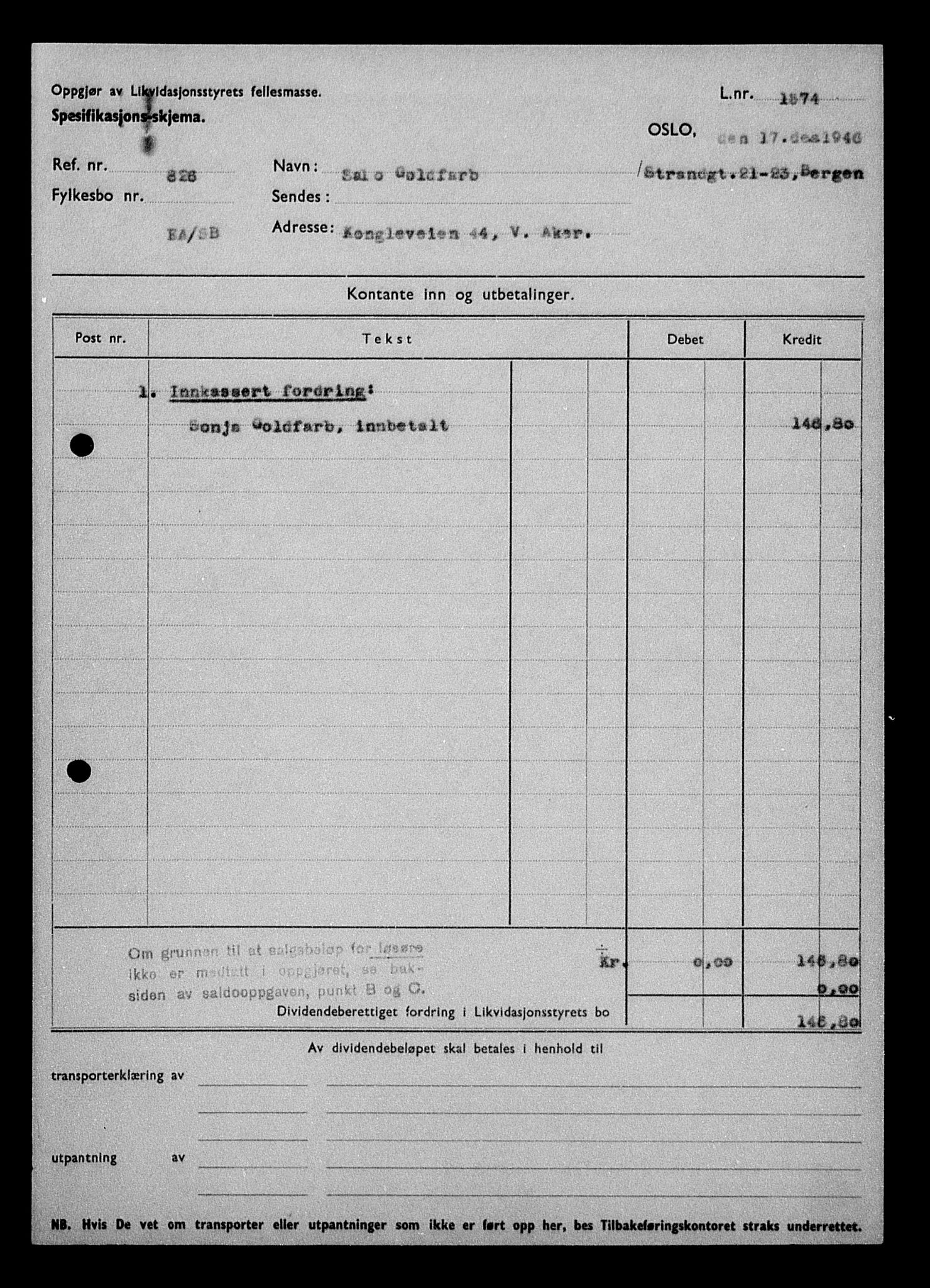 Justisdepartementet, Tilbakeføringskontoret for inndratte formuer, RA/S-1564/H/Hc/Hcd/L0996: --, 1945-1947, p. 89