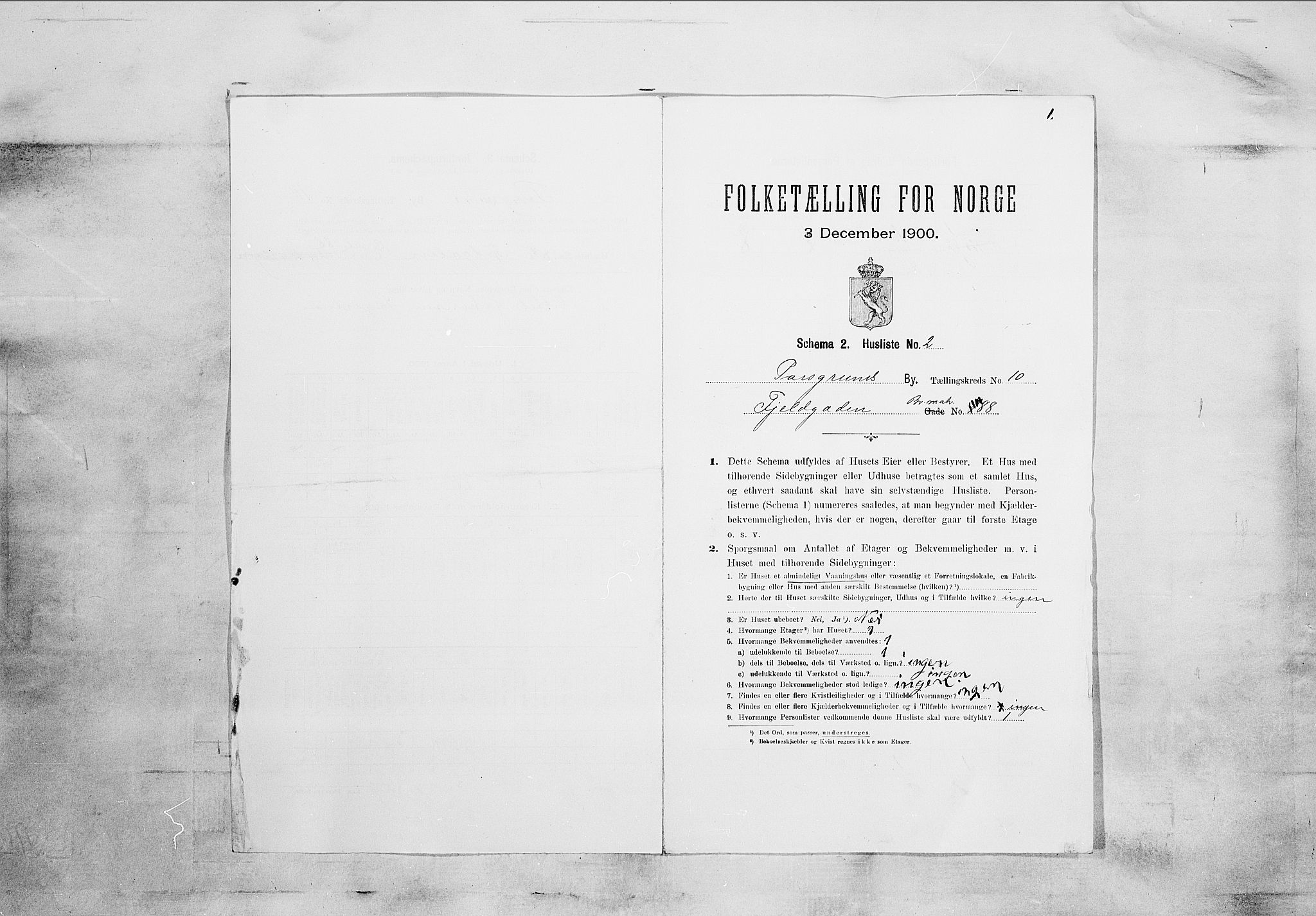 SAKO, 1900 census for Porsgrunn, 1900, p. 1677