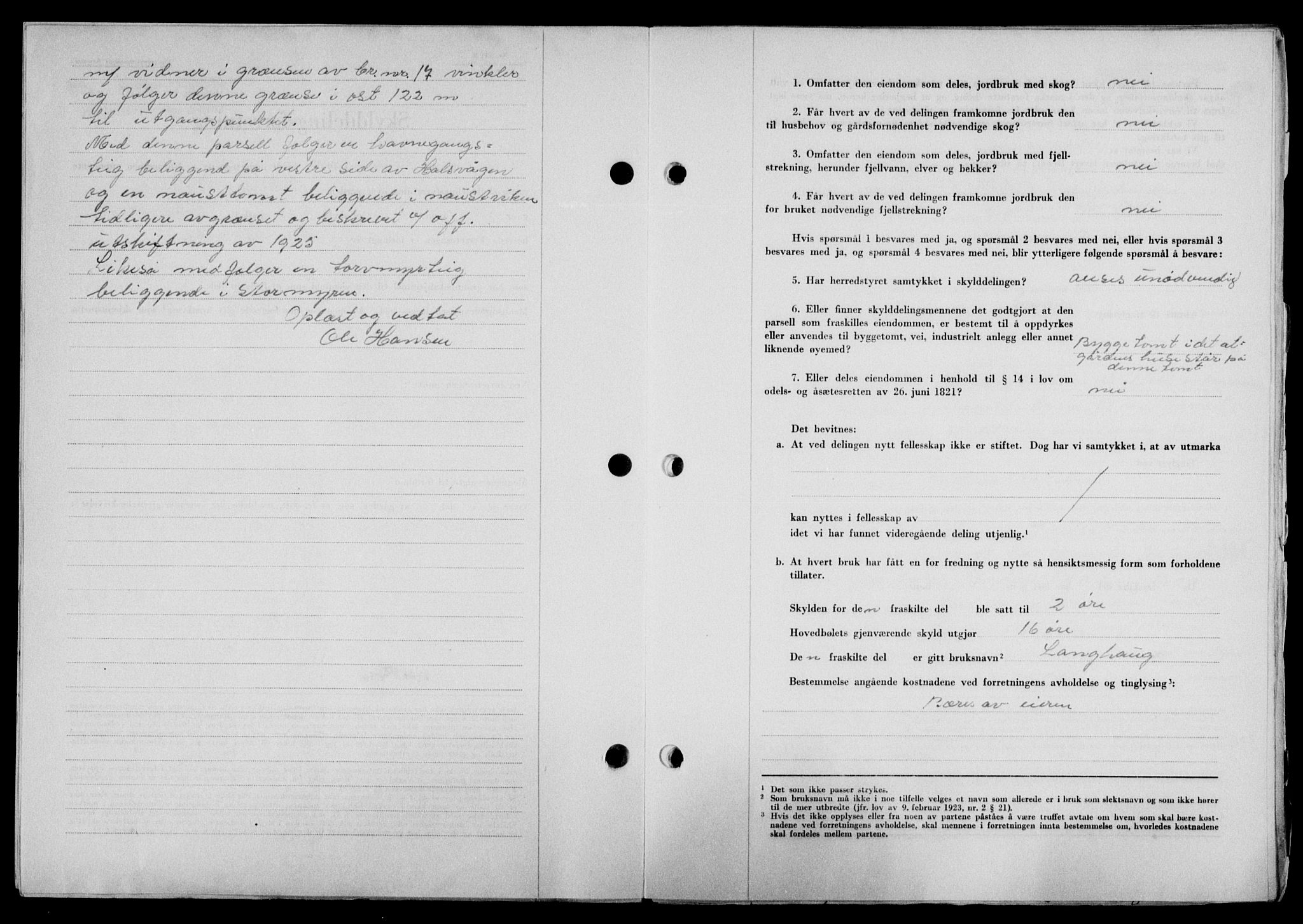 Lofoten sorenskriveri, SAT/A-0017/1/2/2C/L0016a: Mortgage book no. 16a, 1947-1947, Diary no: : 1560/1947