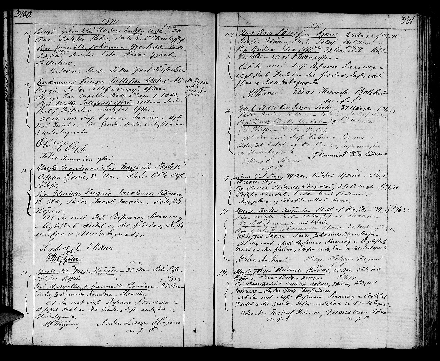 Luster sokneprestembete, AV/SAB-A-81101/H/Haa/Haaa/L0003: Parish register (official) no. A 3, 1803-1821, p. 330-331