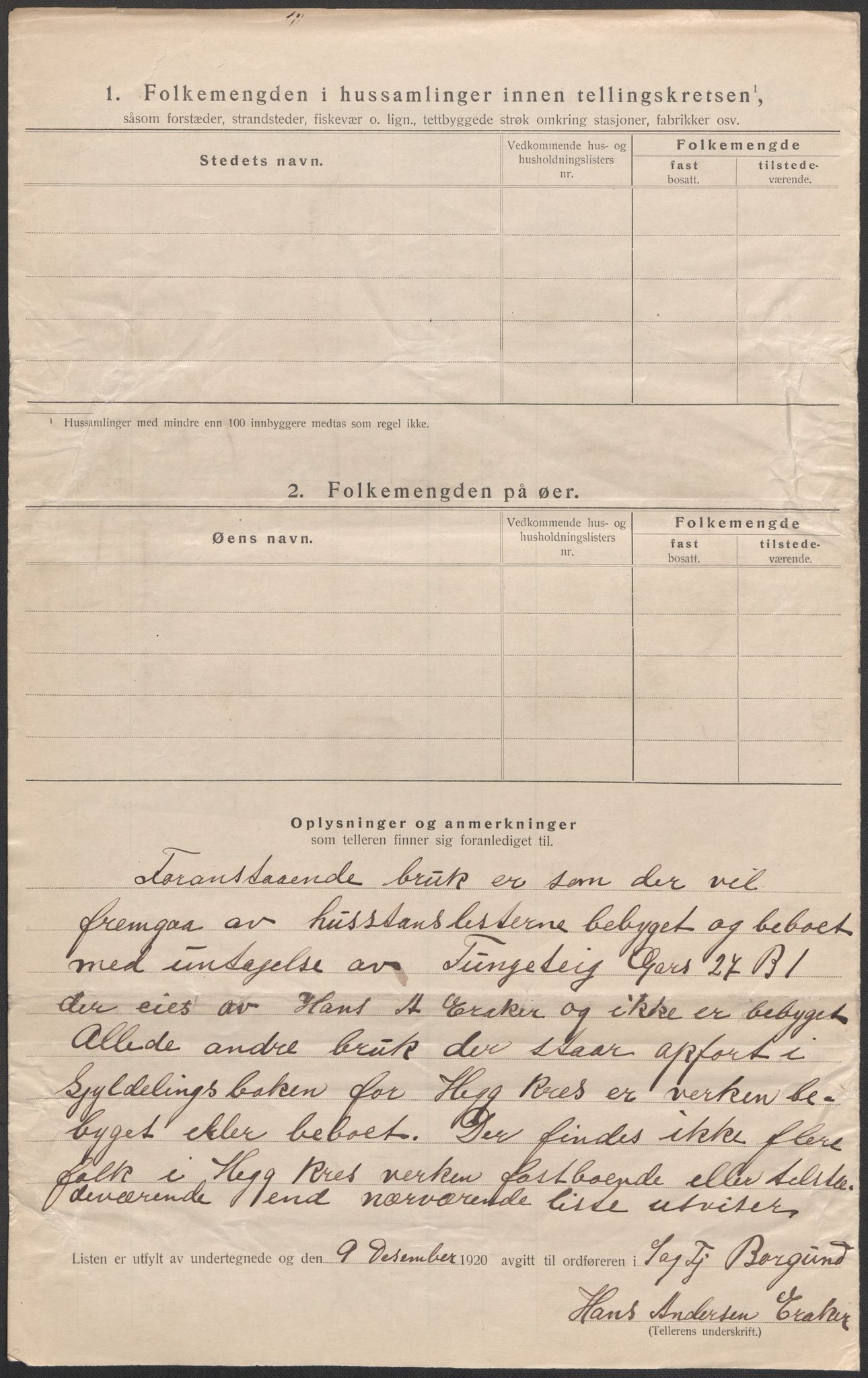 SAB, 1920 census for Borgund, 1920, p. 15