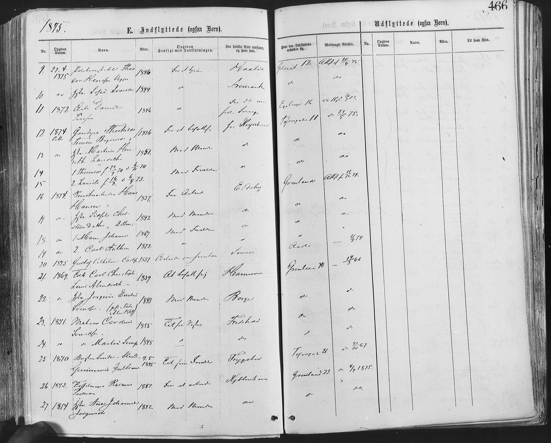 Grønland prestekontor Kirkebøker, AV/SAO-A-10848/F/Fa/L0004: Parish register (official) no. 4, 1869-1880, p. 466