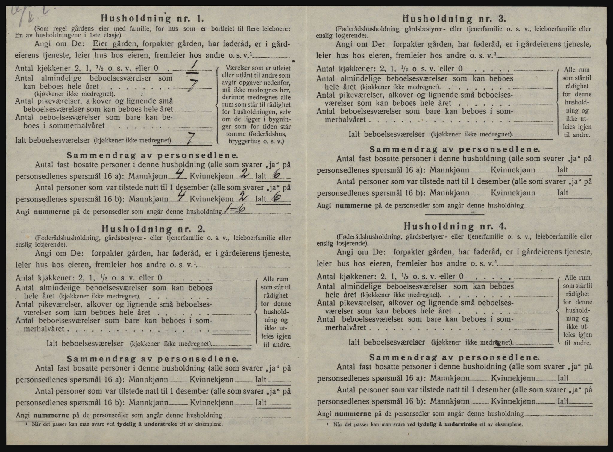 SAT, 1920 census for Flå, 1920, p. 269