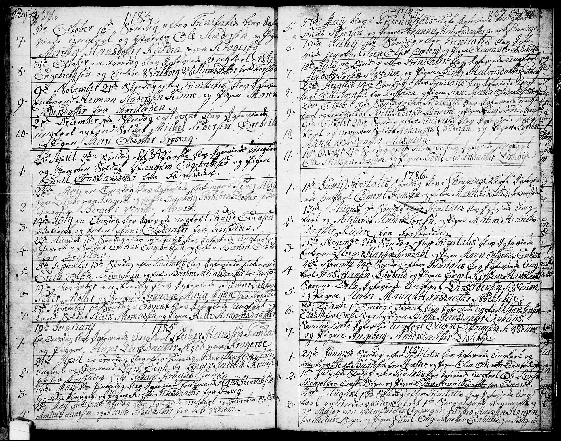Glemmen prestekontor Kirkebøker, SAO/A-10908/F/Fa/L0002: Parish register (official) no. 2, 1771-1803, p. 236-237