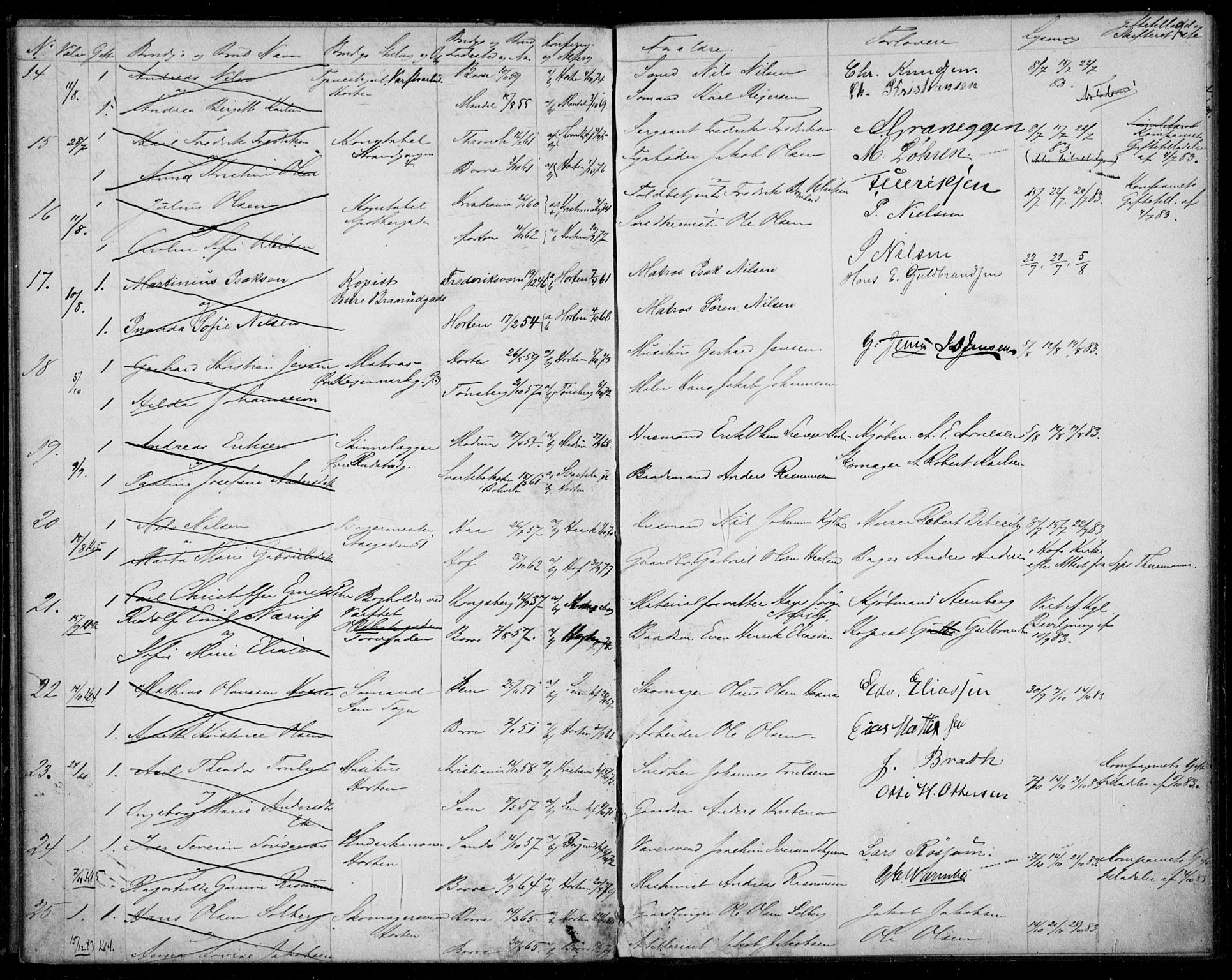 Horten kirkebøker, AV/SAKO-A-348/H/Ha/L0002: Banns register no. 2, 1881-1891, p. 9