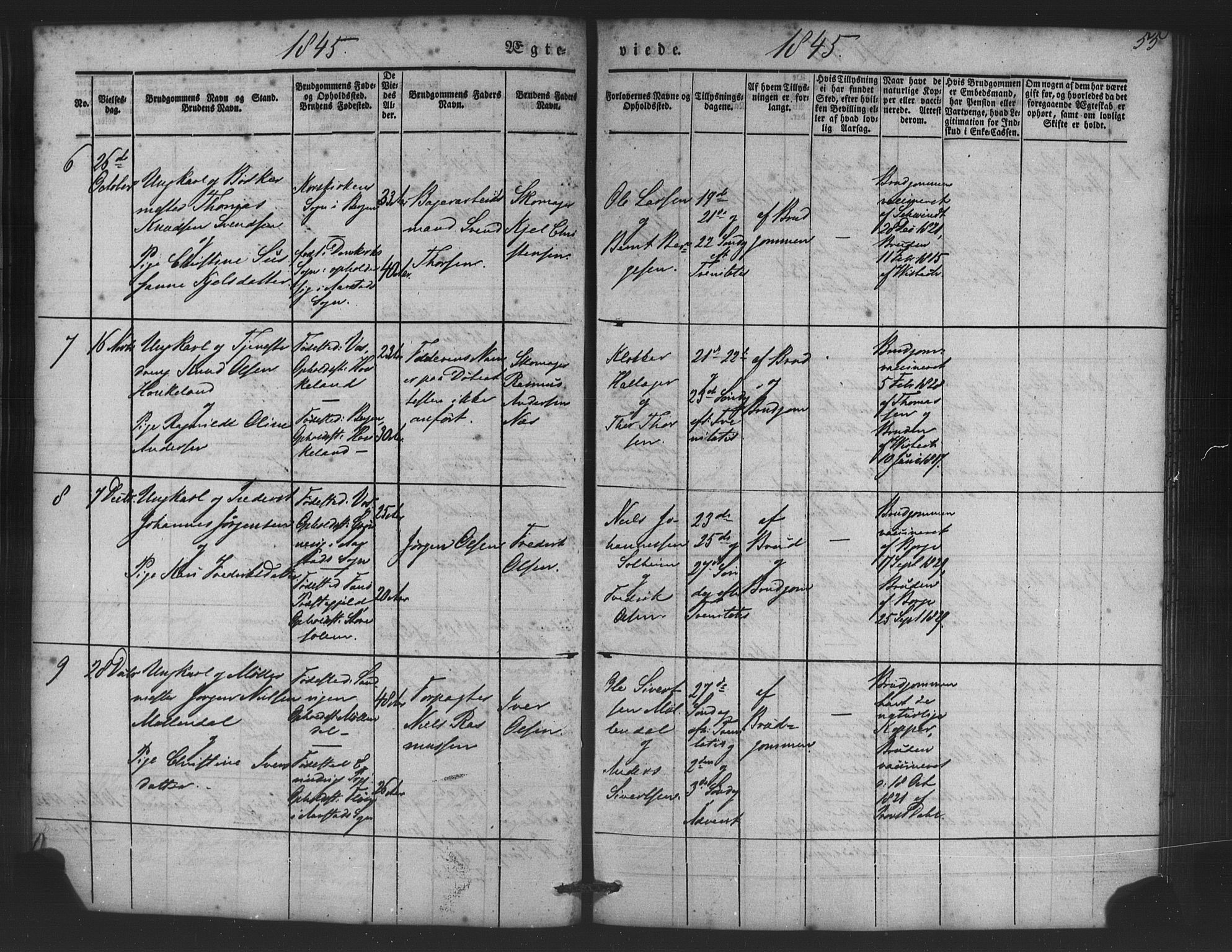 St. Jørgens hospital og Årstad sokneprestembete, SAB/A-99934: Parish register (copy) no. A 5, 1844-1871, p. 55