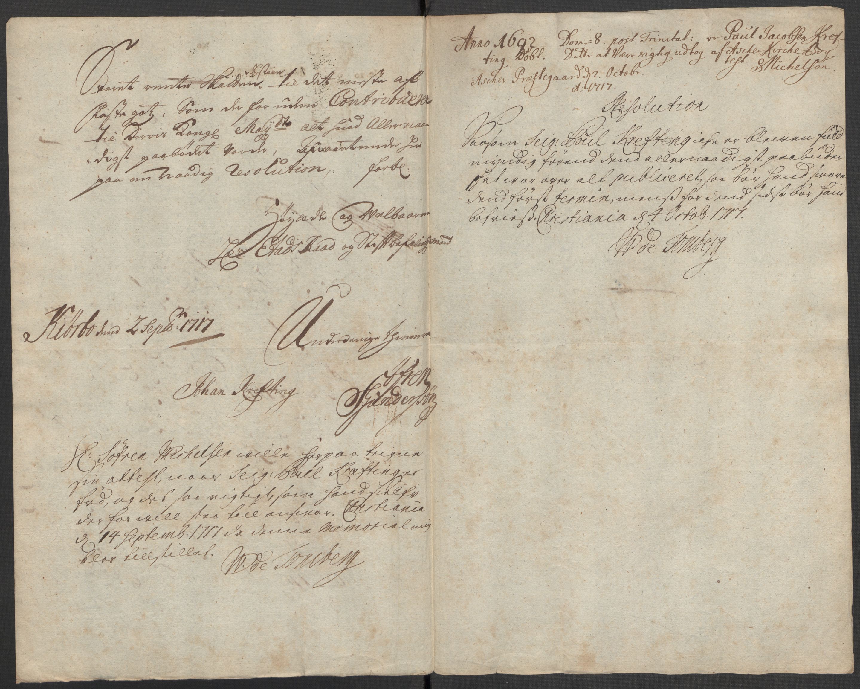 Rentekammeret inntil 1814, Reviderte regnskaper, Fogderegnskap, AV/RA-EA-4092/R10/L0455: Fogderegnskap Aker og Follo, 1717, p. 224