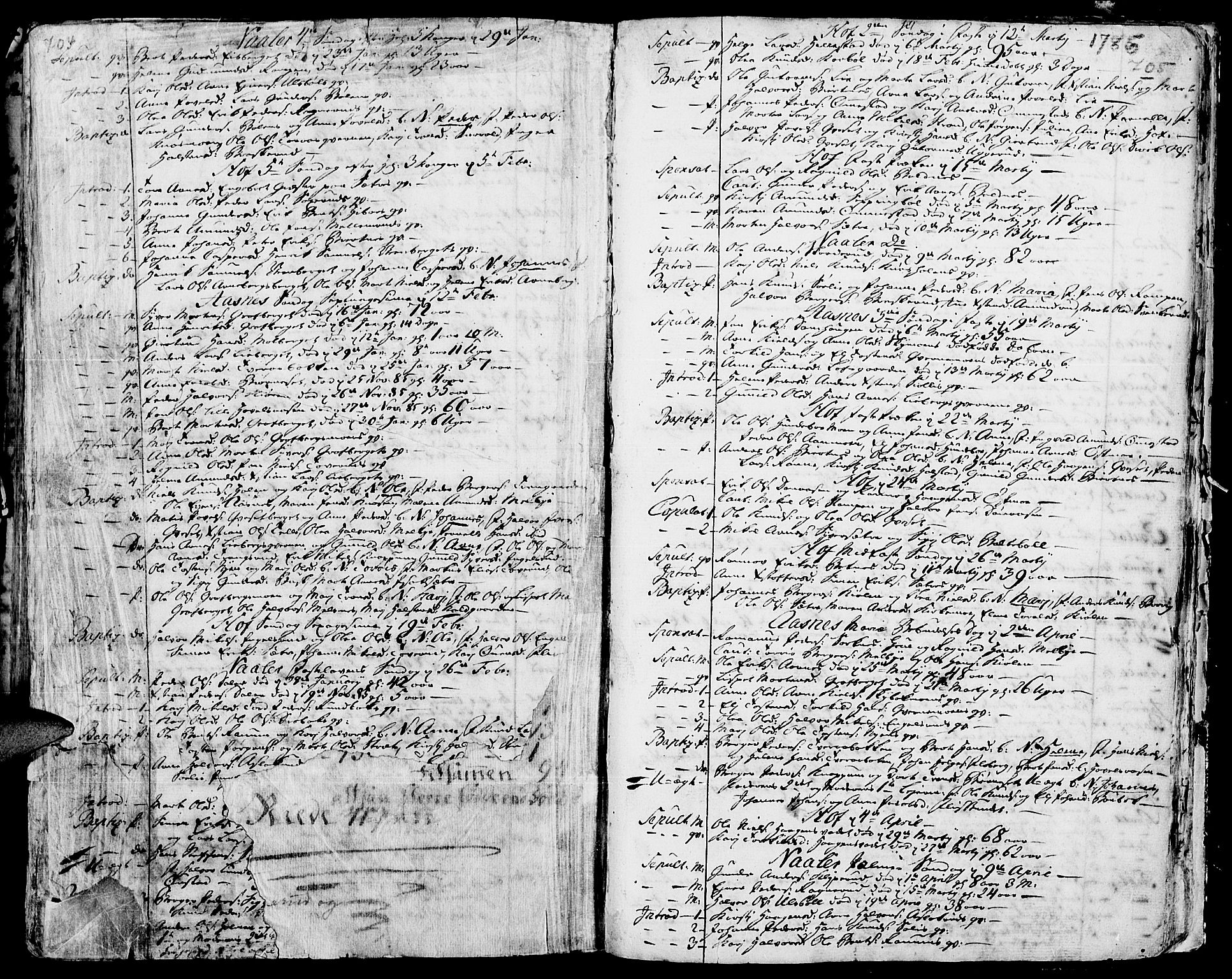 Hof prestekontor, AV/SAH-PREST-038/H/Ha/Haa/L0003: Parish register (official) no. 3, 1750-1789, p. 704-705