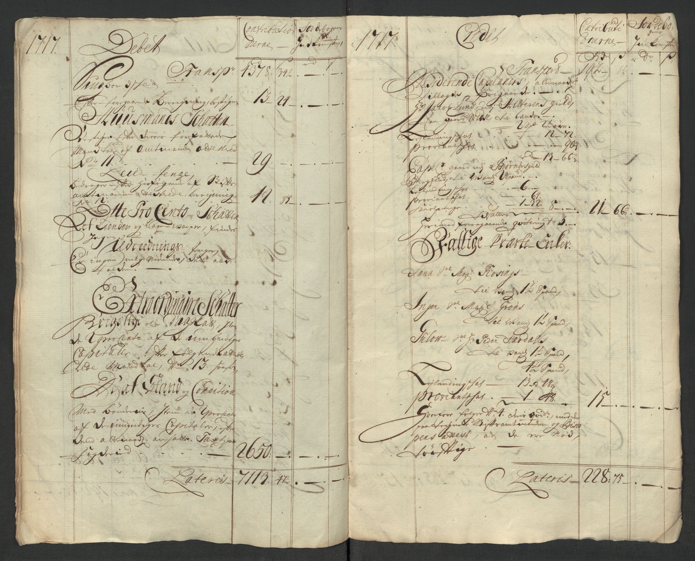 Rentekammeret inntil 1814, Reviderte regnskaper, Fogderegnskap, AV/RA-EA-4092/R57/L3865: Fogderegnskap Fosen, 1717, p. 251