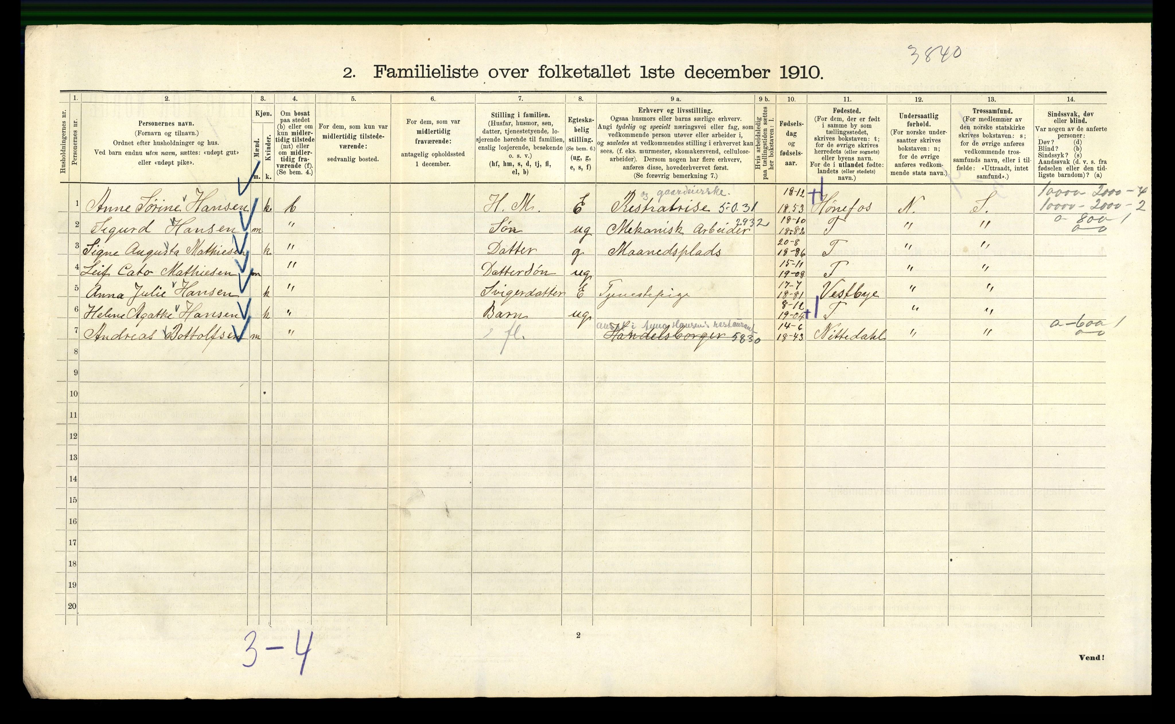 RA, 1910 census for Kristiania, 1910, p. 55612