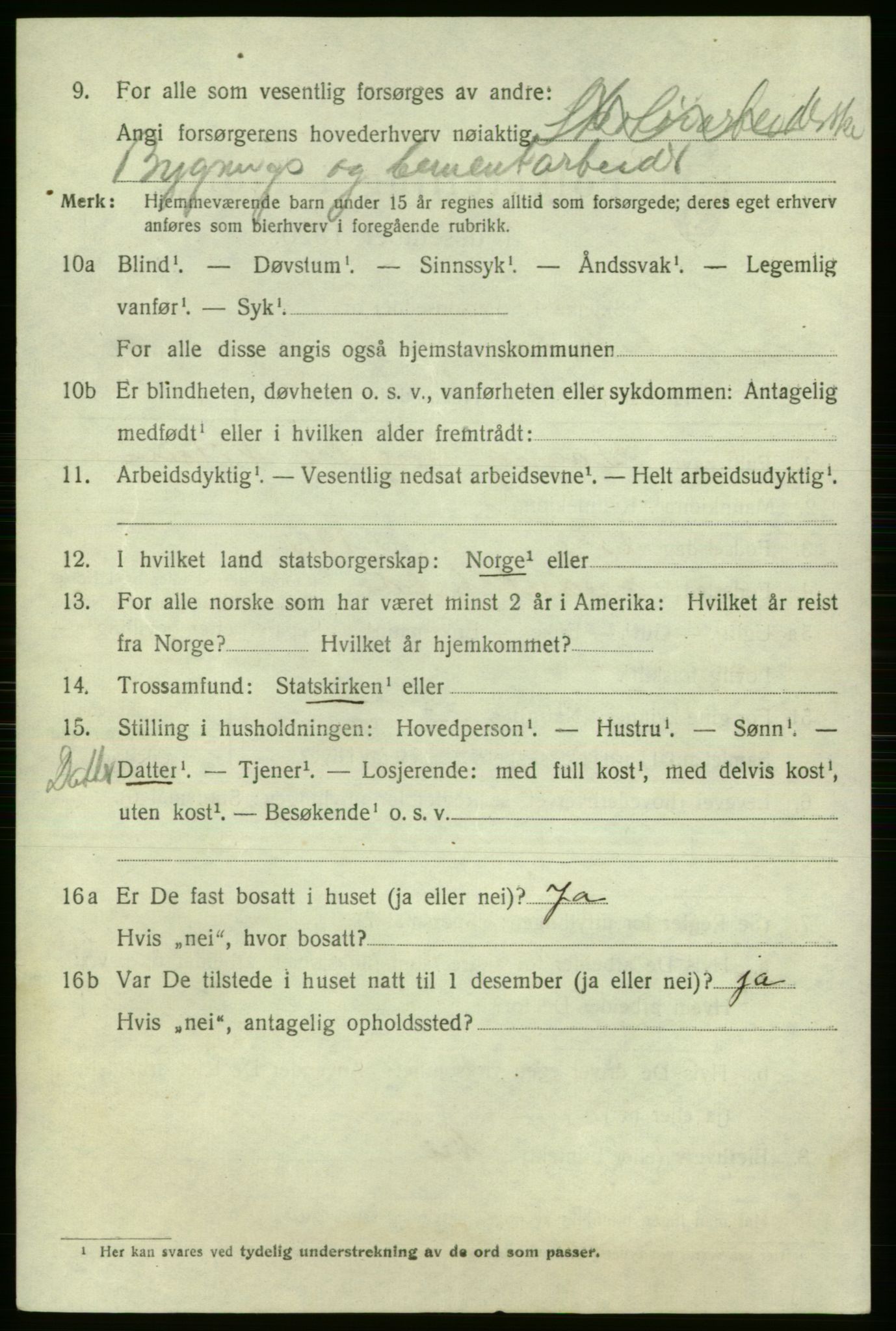 SAO, 1920 census for Fredrikshald, 1920, p. 16846