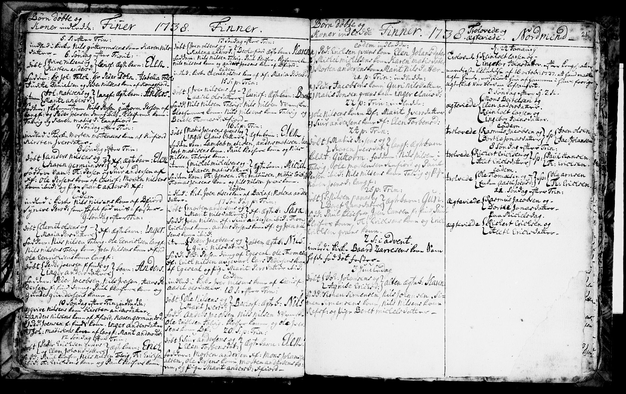 Talvik sokneprestkontor, SATØ/S-1337/H/Ha/L0003kirke: Parish register (official) no. 3, 1735-1752, p. 21