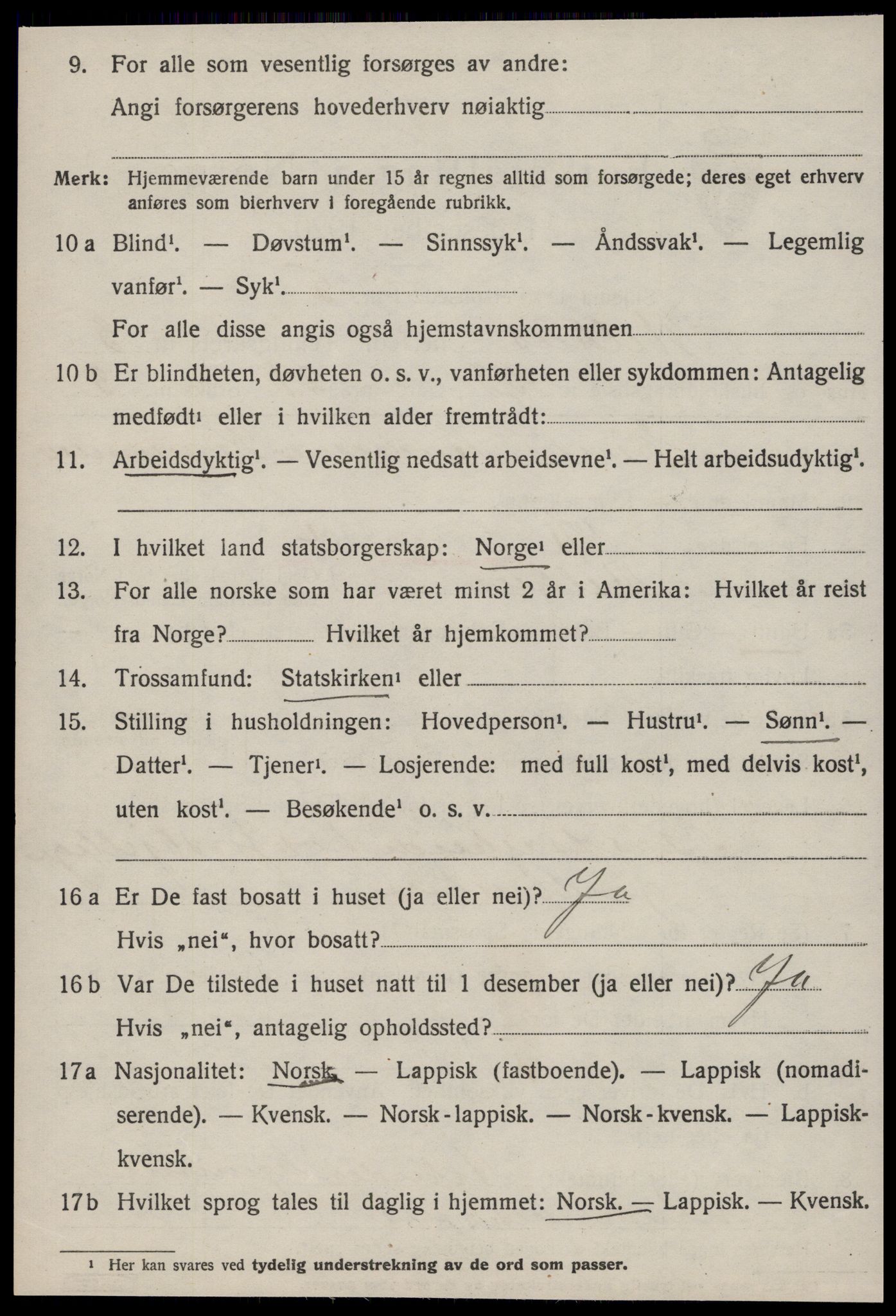 SAT, 1920 census for Melhus, 1920, p. 3362