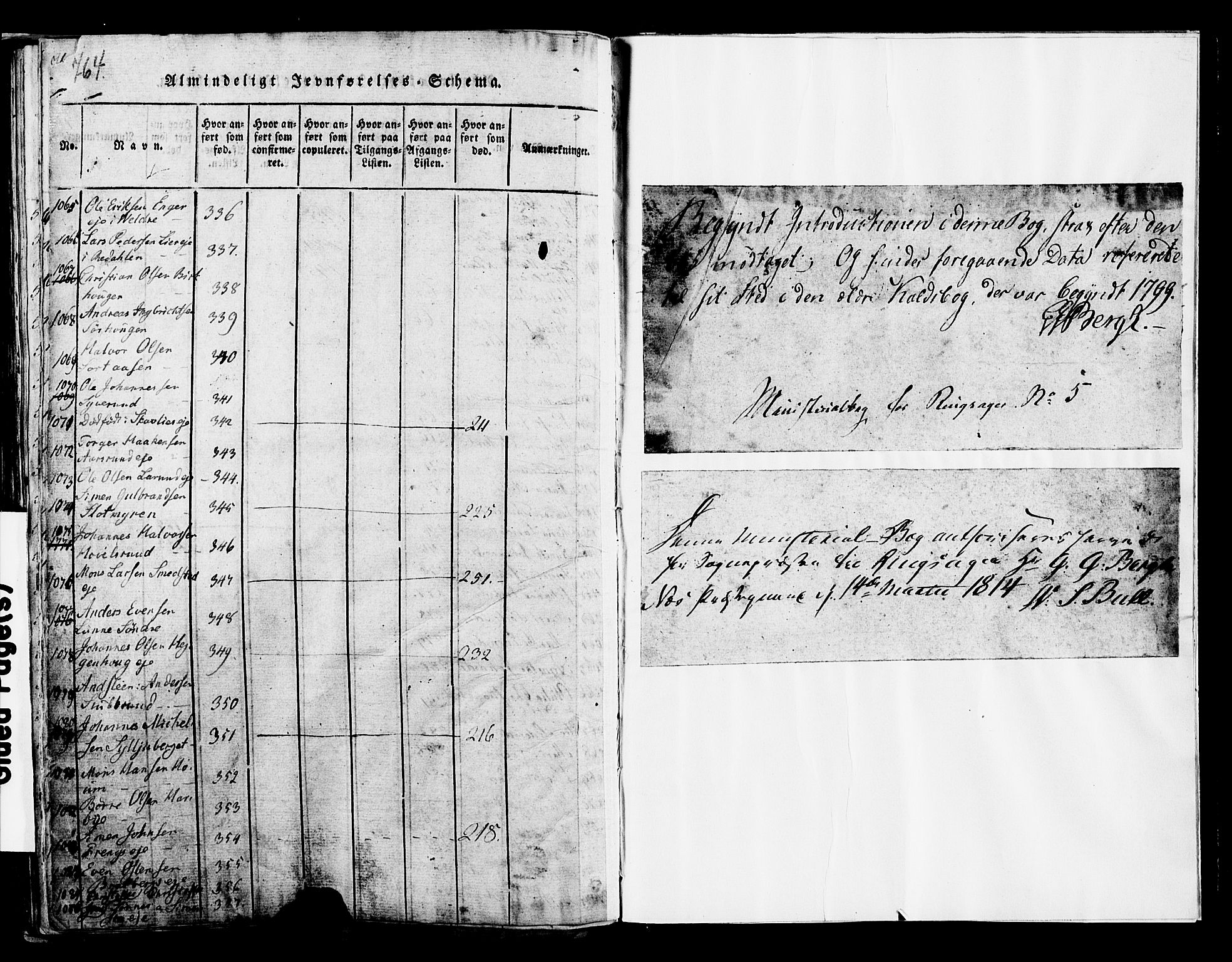 Ringsaker prestekontor, SAH/PREST-014/K/Ka/L0005: Parish register (official) no. 5, 1814-1826, p. 764-765