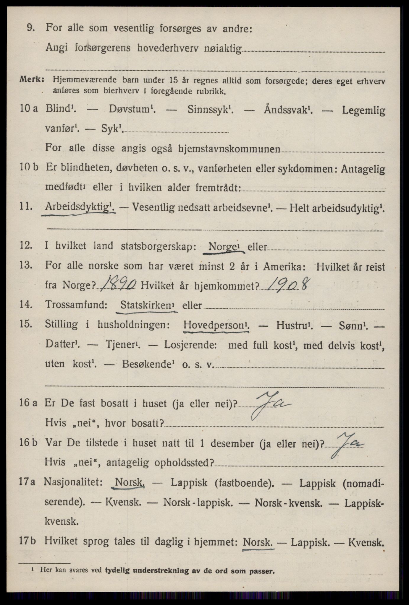 SAT, 1920 census for Soknedal, 1920, p. 3587