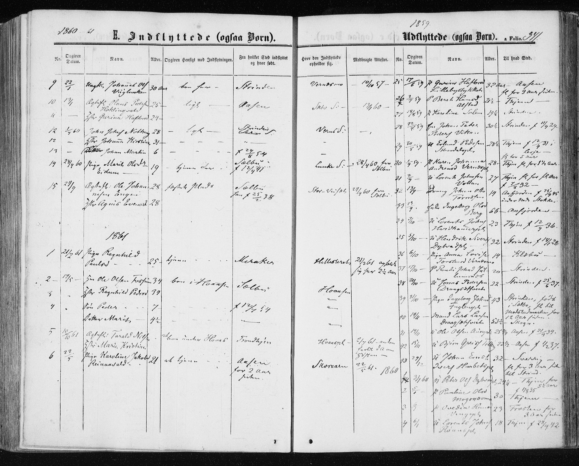Ministerialprotokoller, klokkerbøker og fødselsregistre - Nord-Trøndelag, SAT/A-1458/709/L0075: Parish register (official) no. 709A15, 1859-1870, p. 341