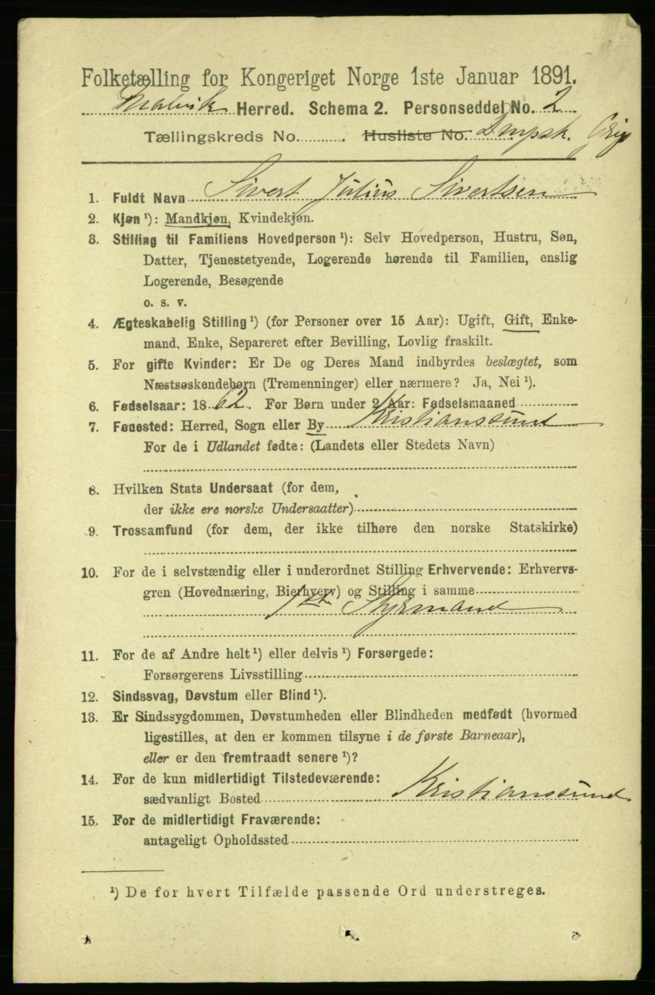 RA, 1891 census for 1663 Malvik, 1891, p. 3009