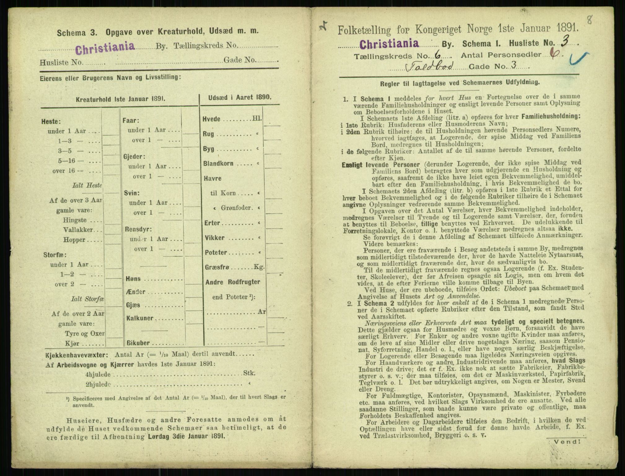 RA, 1891 census for 0301 Kristiania, 1891, p. 2516