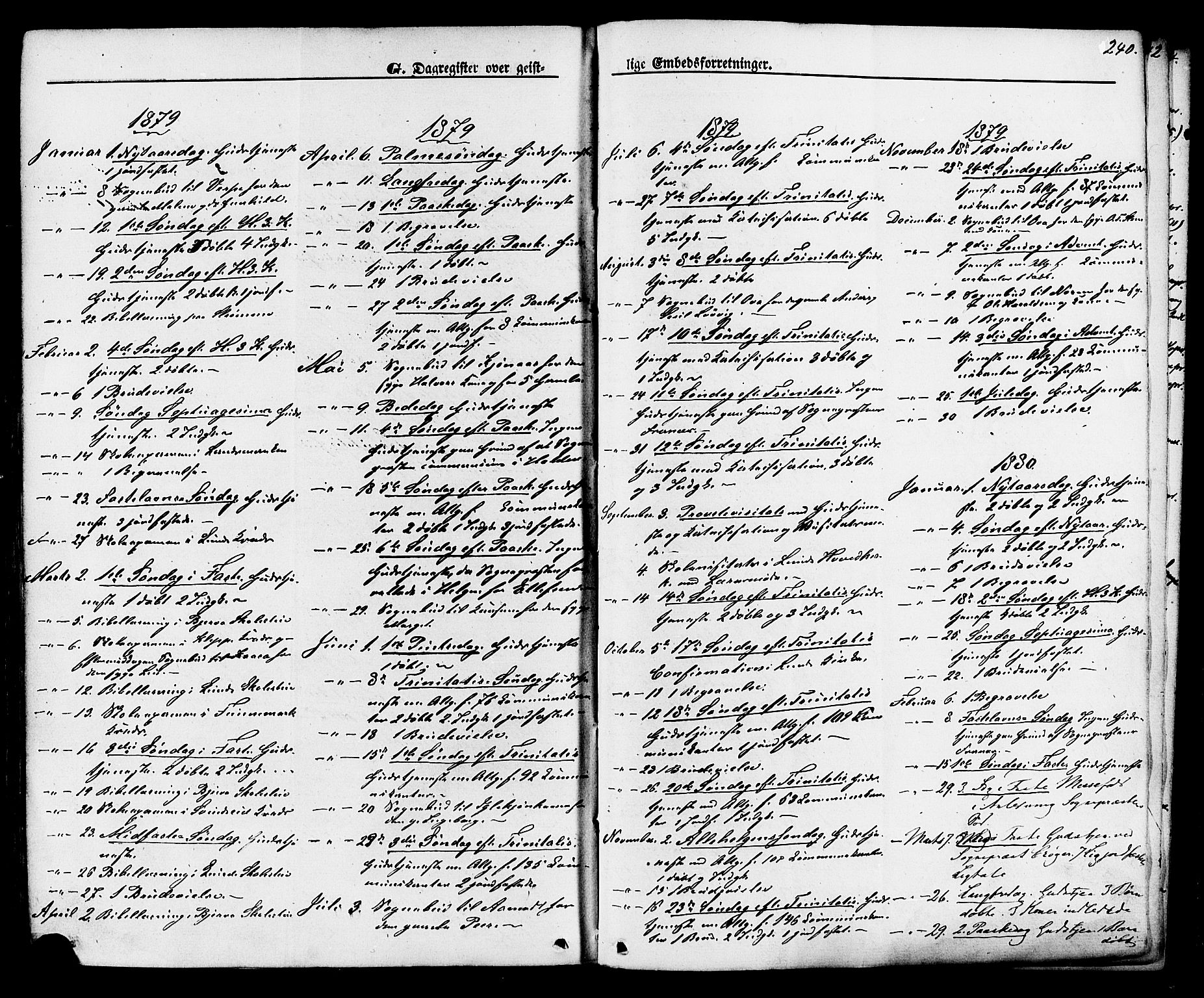 Lunde kirkebøker, SAKO/A-282/F/Fa/L0001: Parish register (official) no. I 1, 1866-1883, p. 240